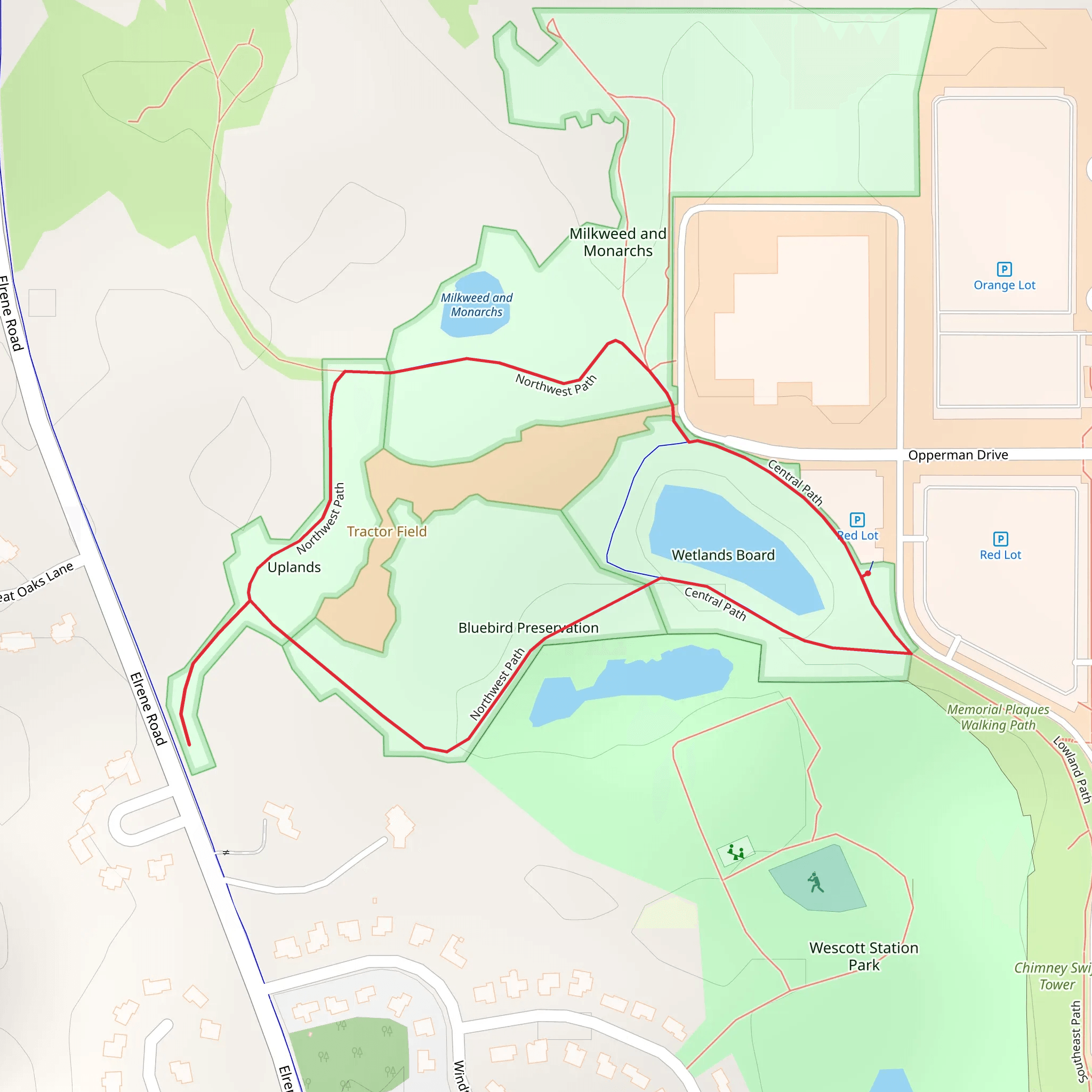Bluebird Preservation Loop mobile static map