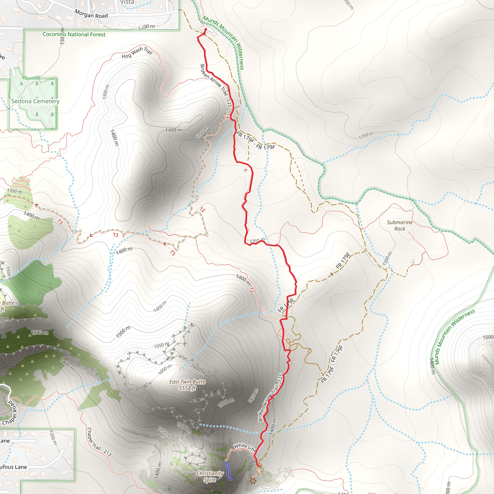 Broken Arrow Trail mobile static map