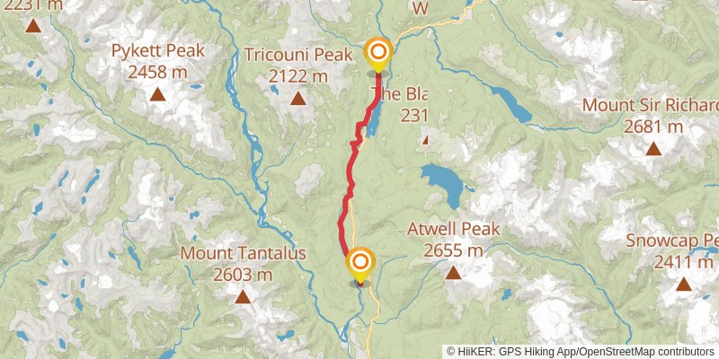 Sea To Sky Trail stage 2 Map