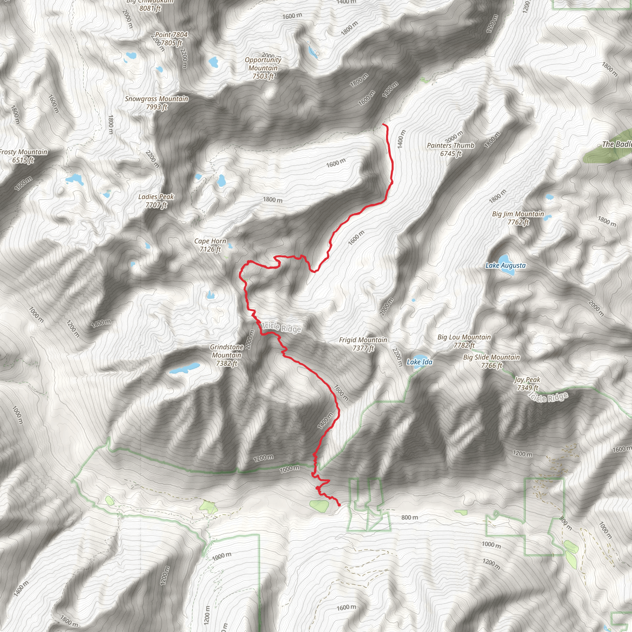 Index Creek via Chatter Creek Trail mobile static map