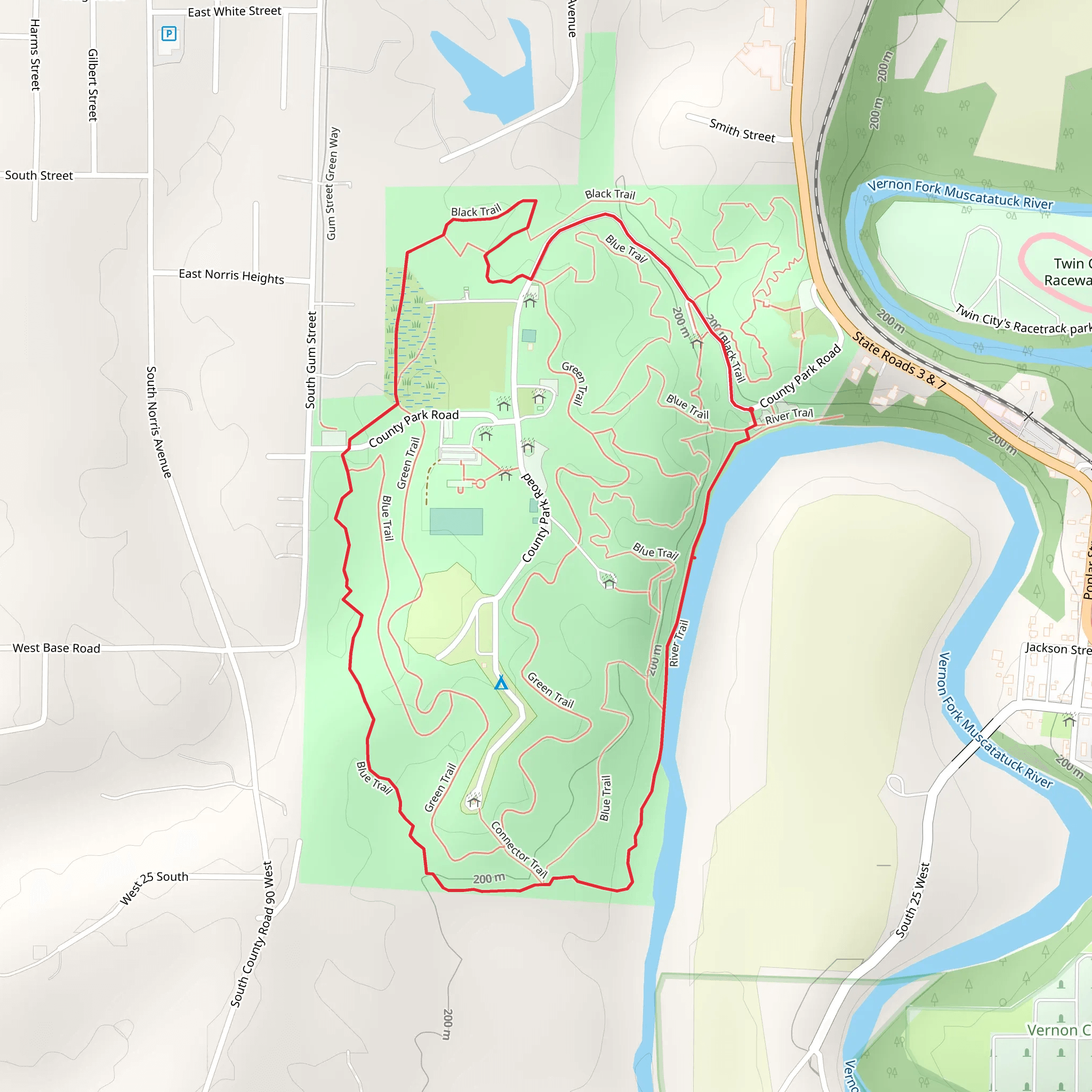 Muscatatuck County Park Loop mobile static map