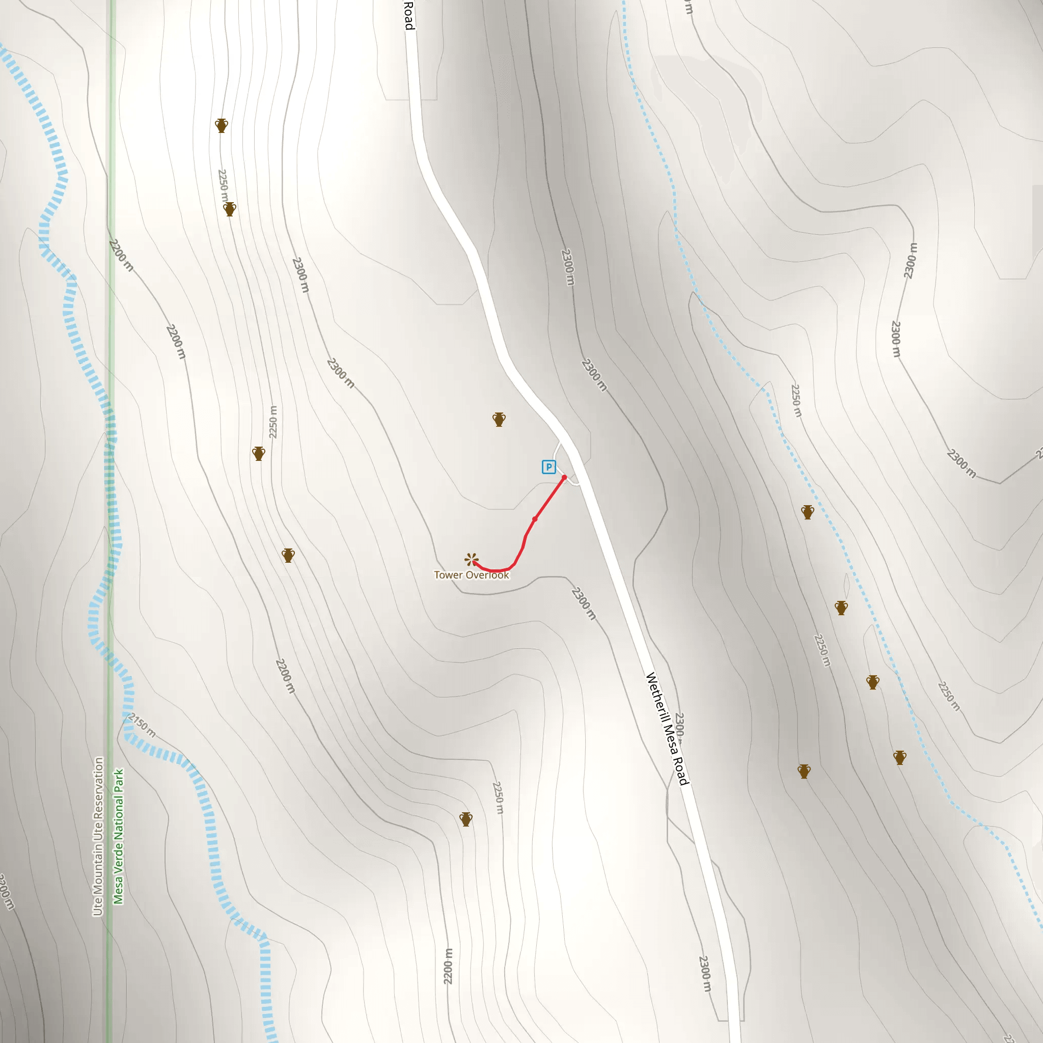 Tower Overlook Trail mobile static map