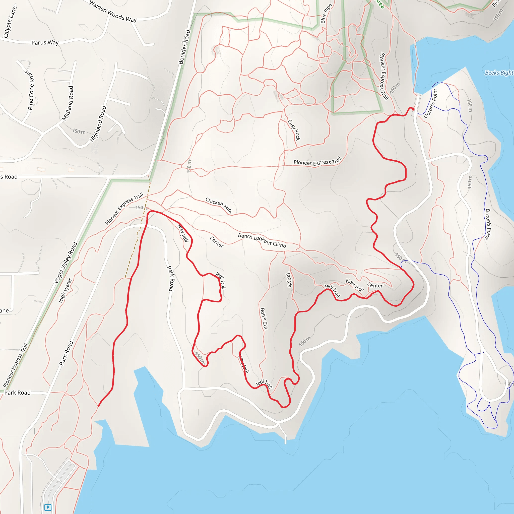 Jedi Trail mobile static map
