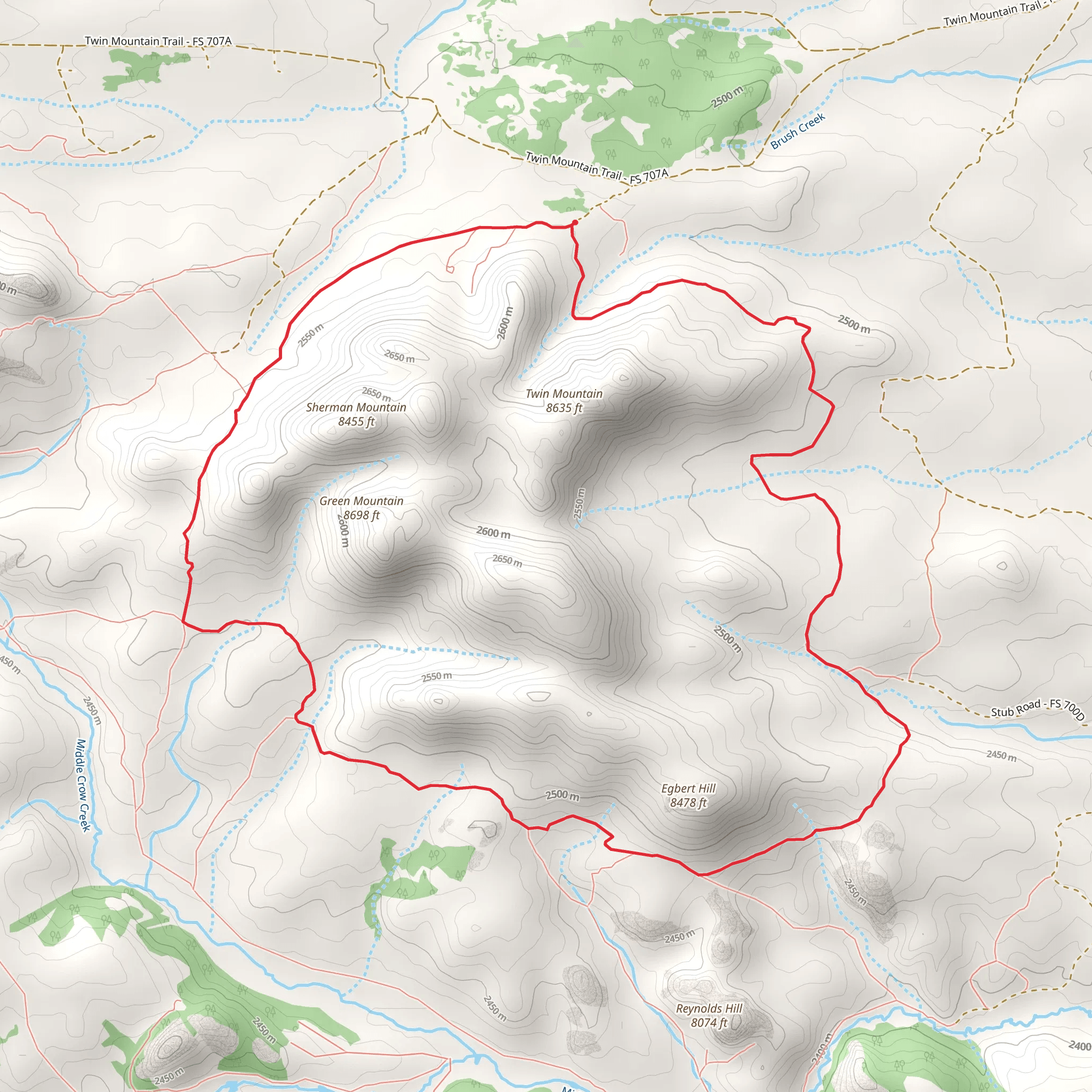 Skeleton Loop Trail mobile static map