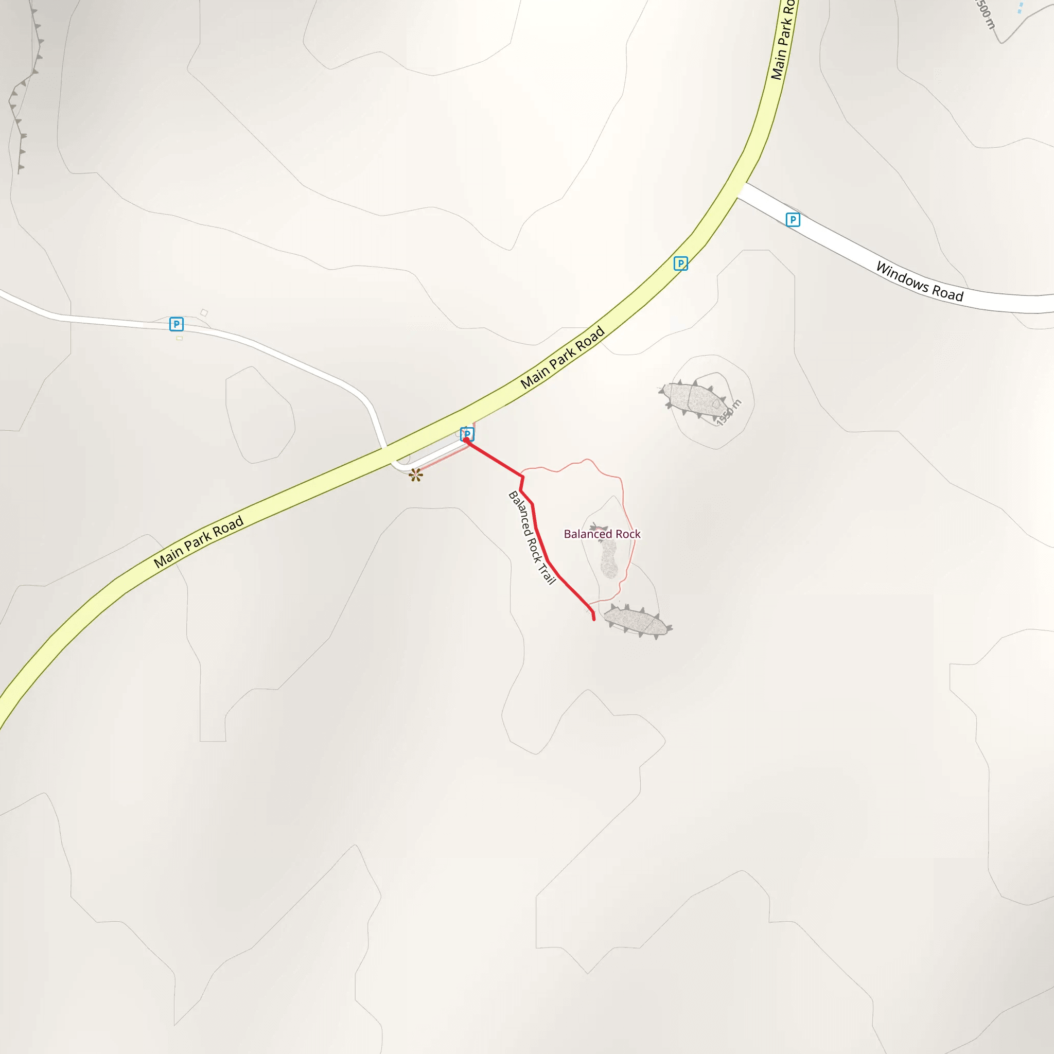 Balanced Rock Trail mobile static map