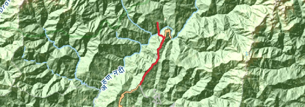 Makalu Base Camp Trek stage 4 Map