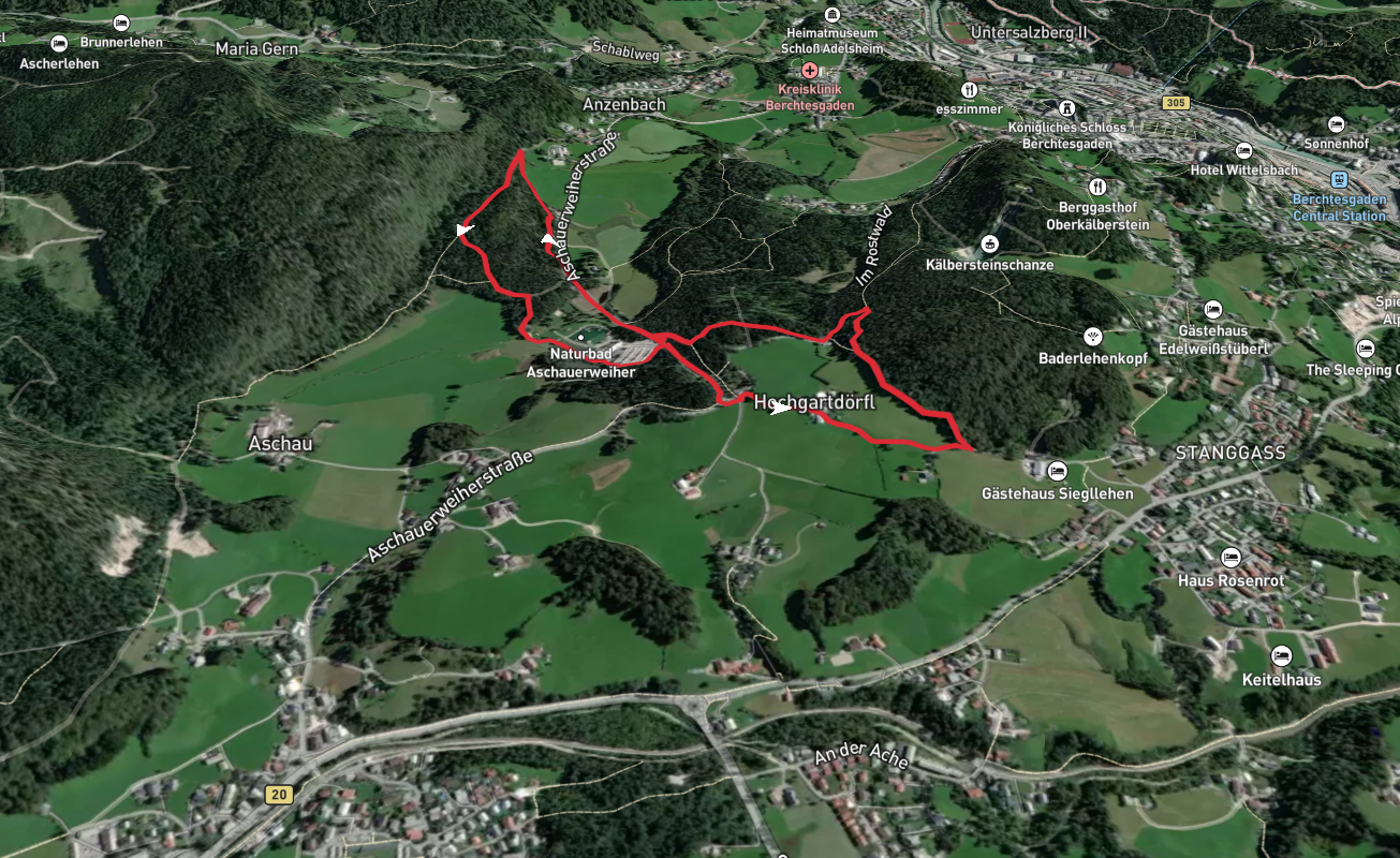 Hochgartdörfl and Naturbad Aschauerweiher Loop