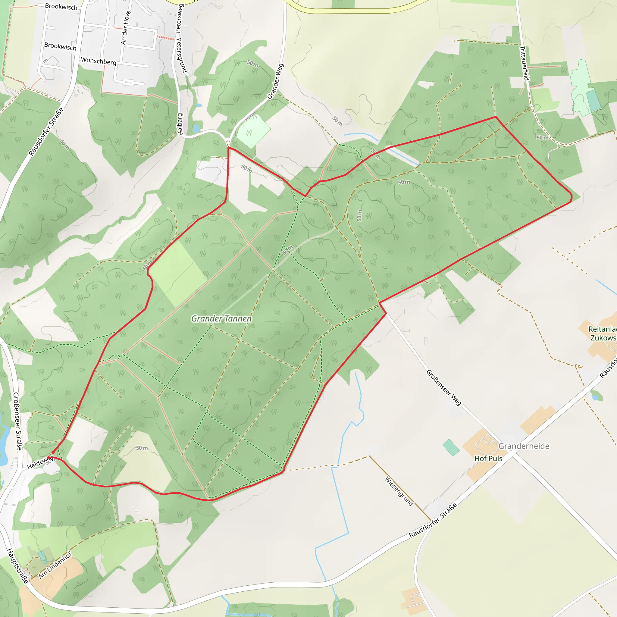 Grander Tannen Loop mobile static map