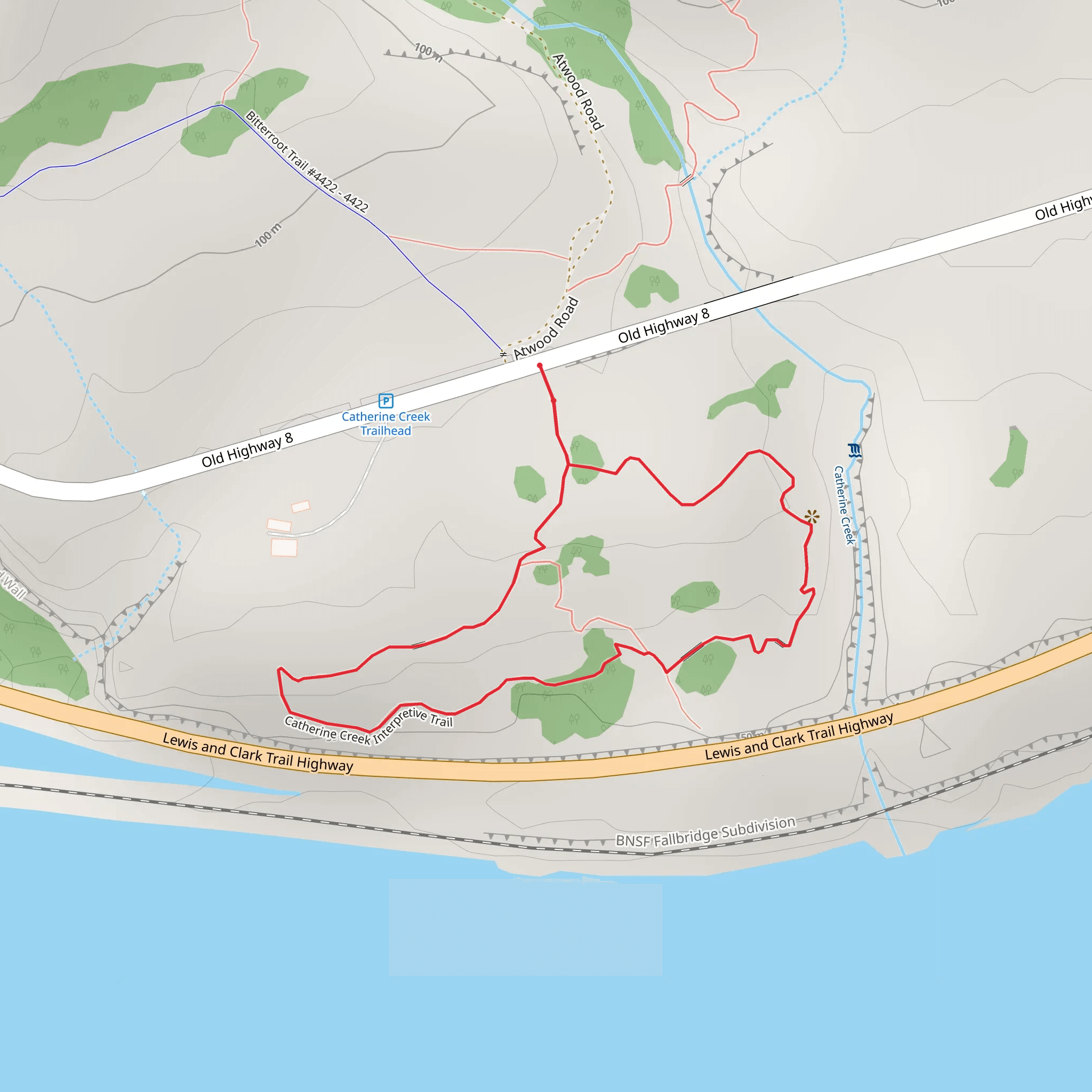 Catherine Creek Univeral Trail mobile static map