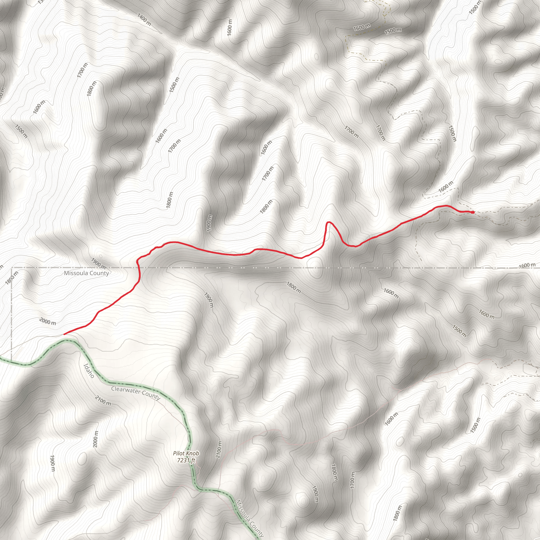White Creek Divide Trail mobile static map