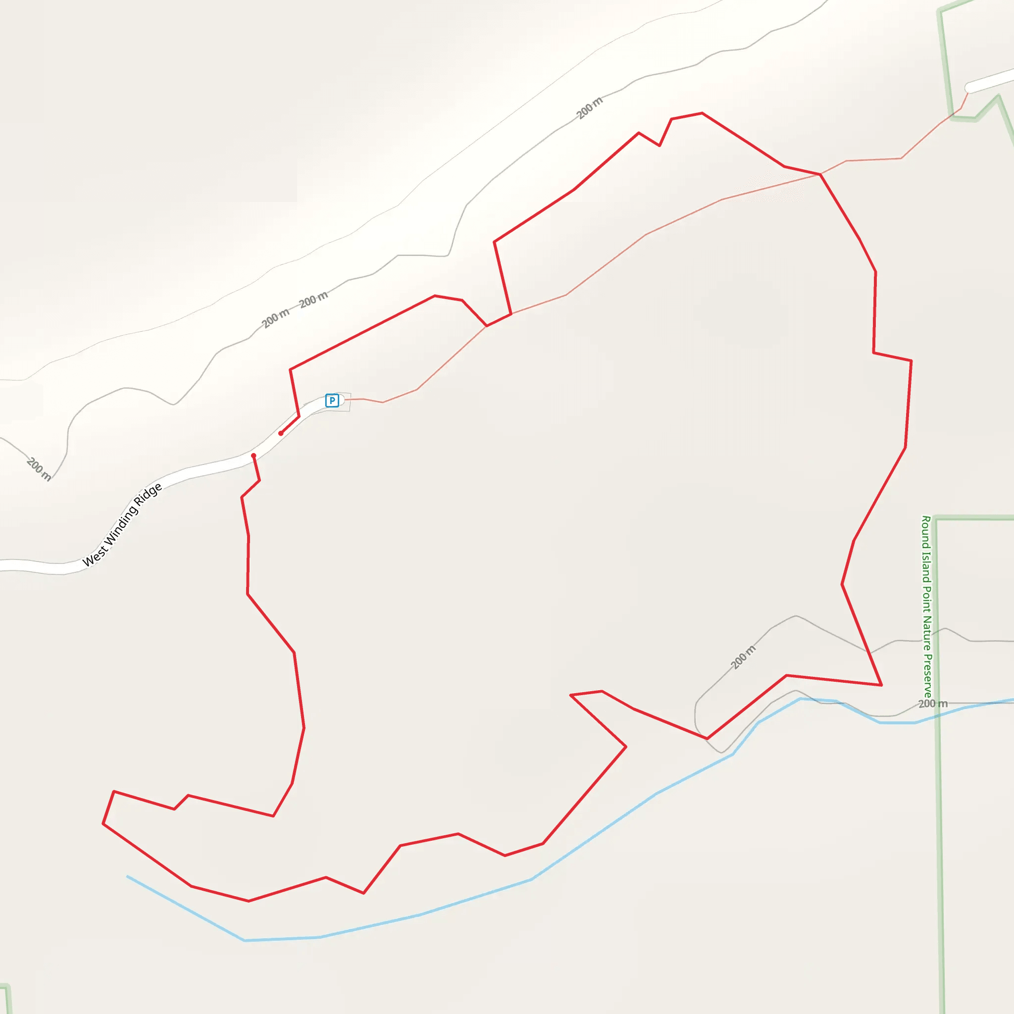 West Winding Ridge Loop mobile static map