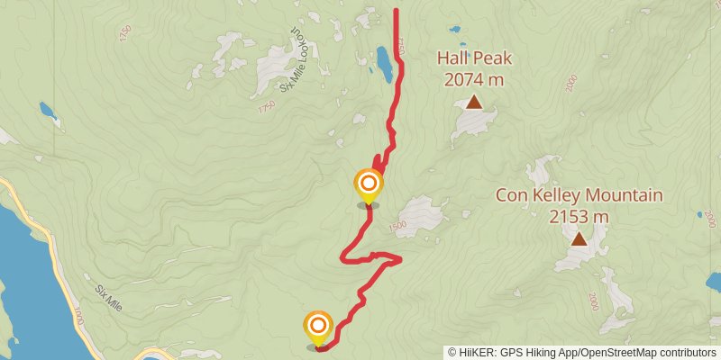 Hall Lake Trail stage 2 Map