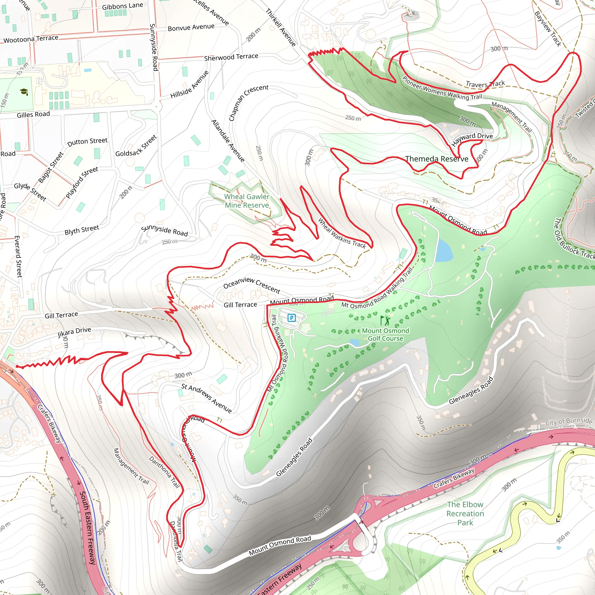 Longer Loop of Burnside Walk mobile static map