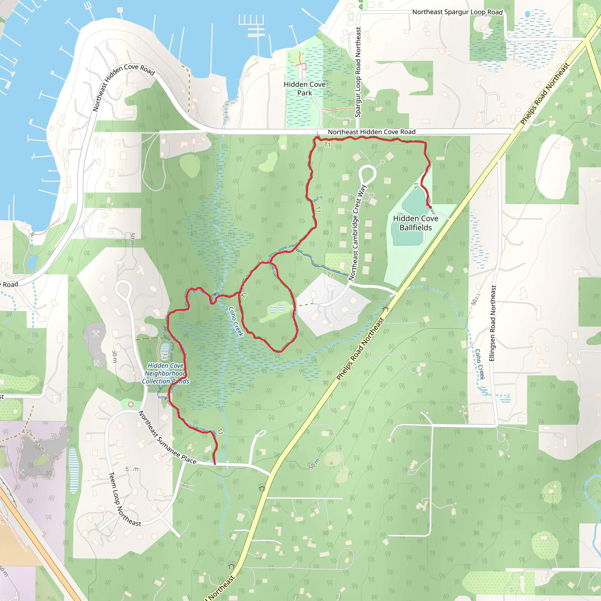 Hidden Cove Trail mobile static map