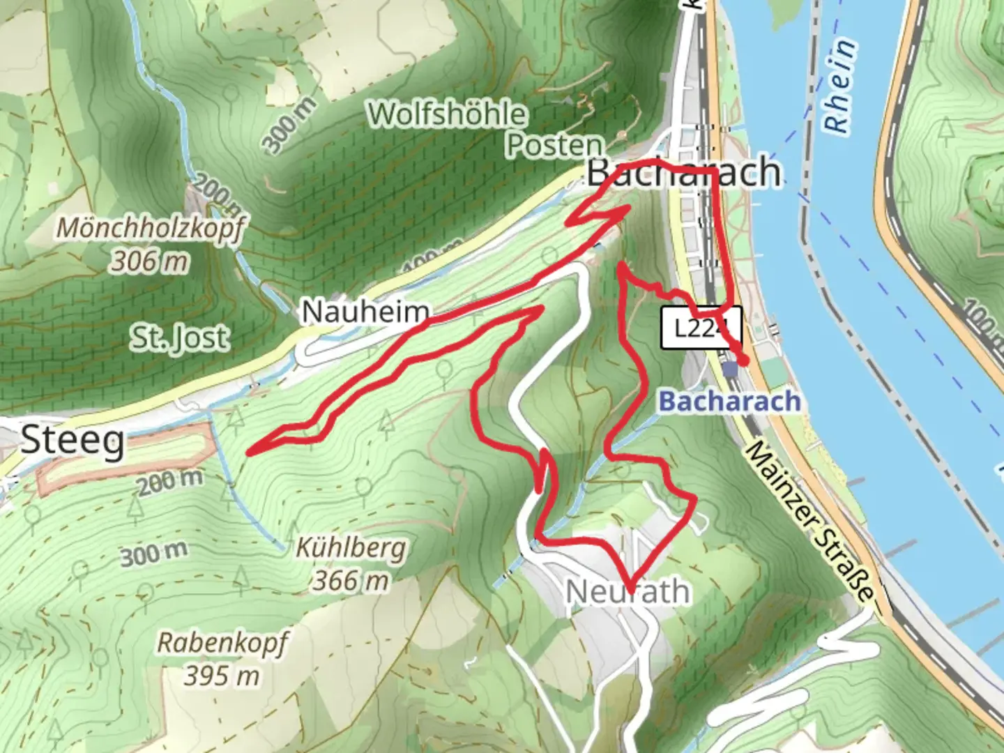 An image depicting the trail Weinwanderweg and its surrounding area.