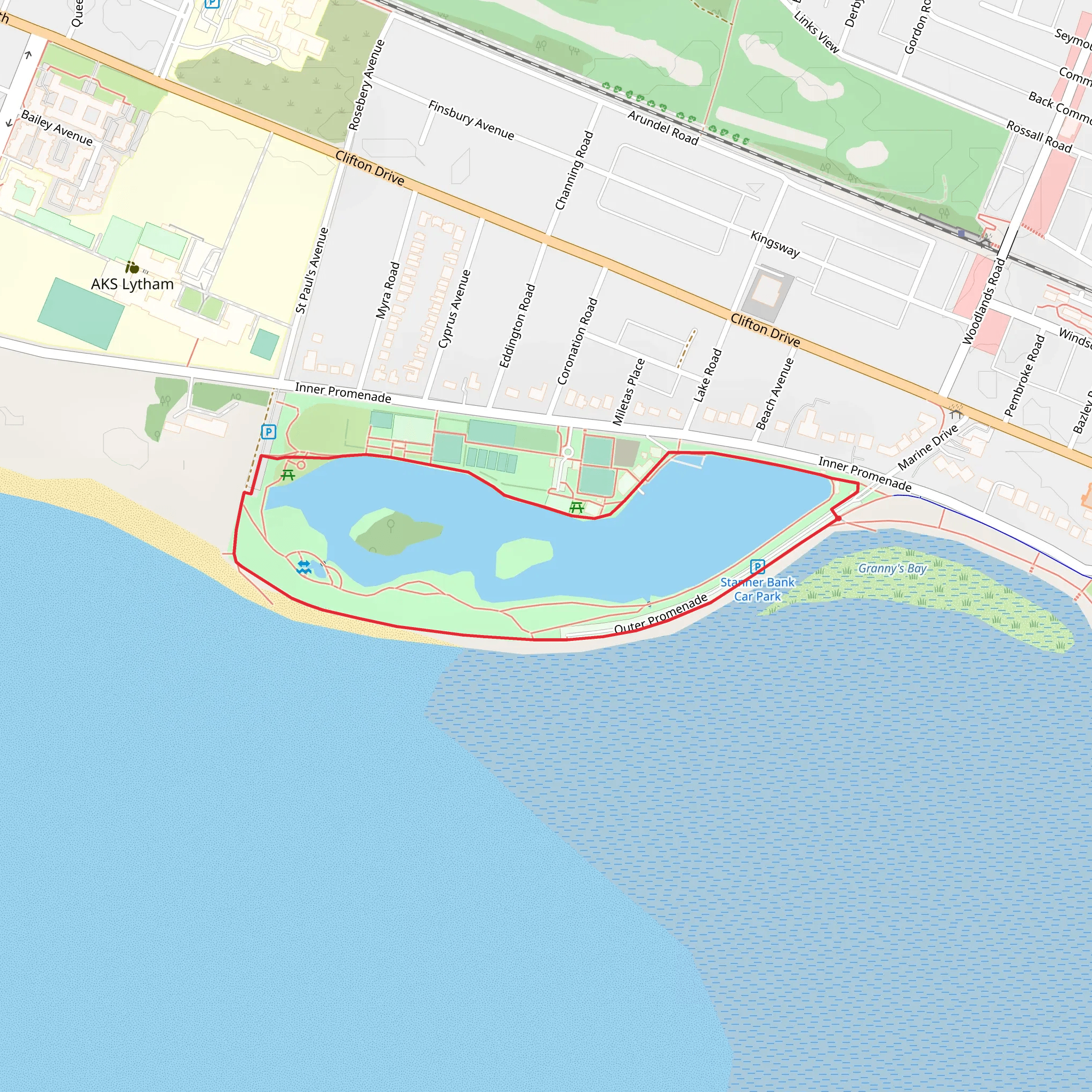 Fairhaven Lake Loop mobile static map