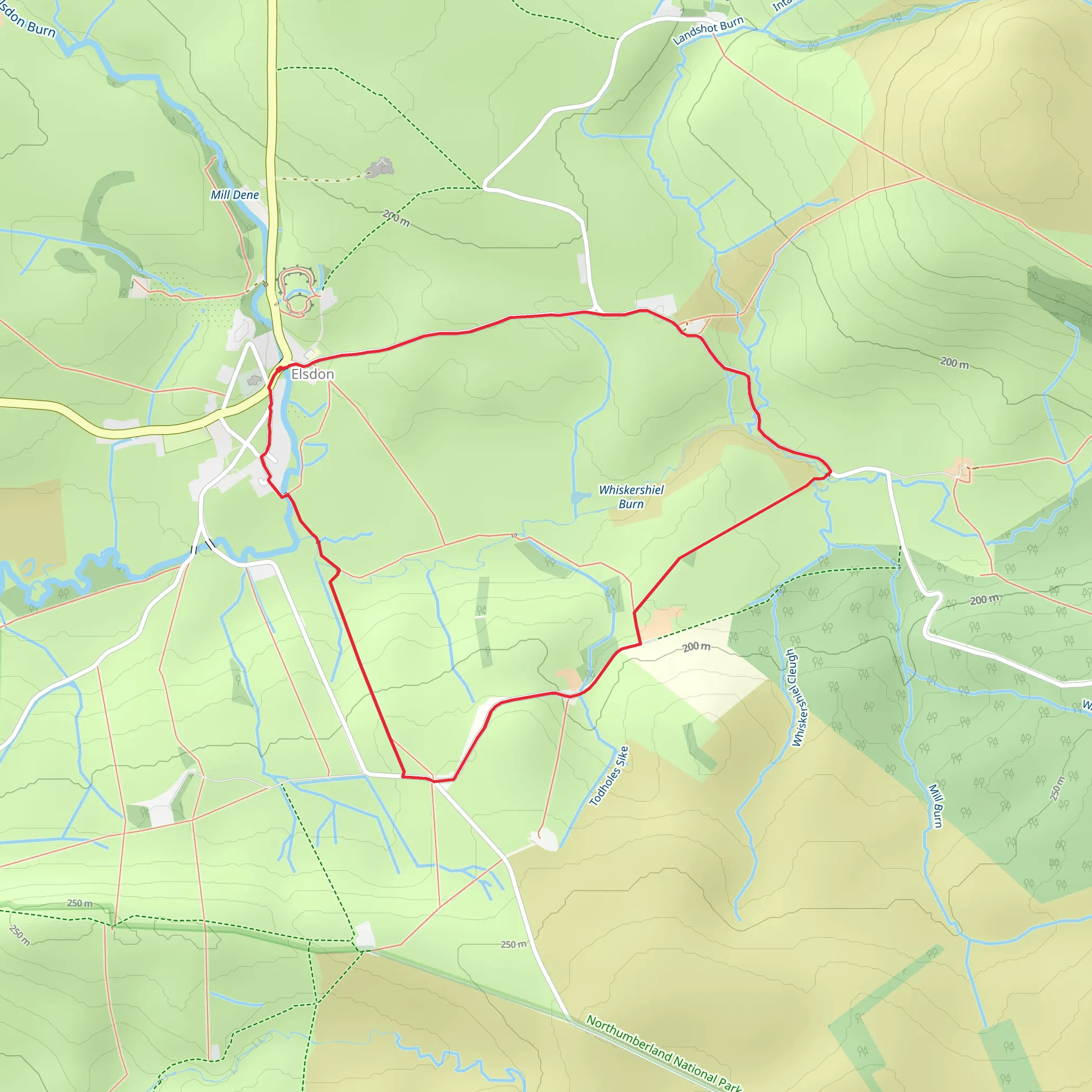 Elsdon Loop mobile static map