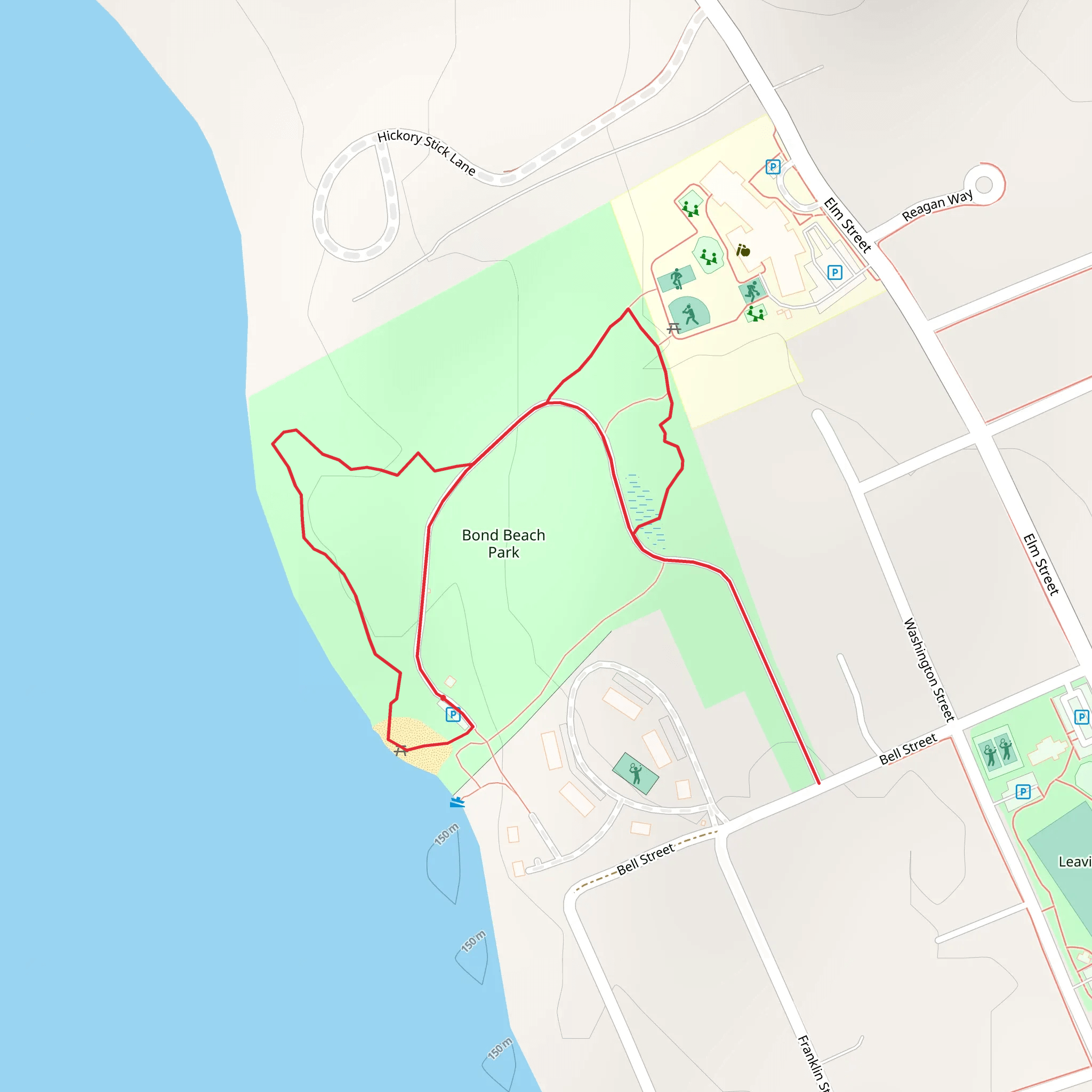 Bond Beach Loop Trail mobile static map