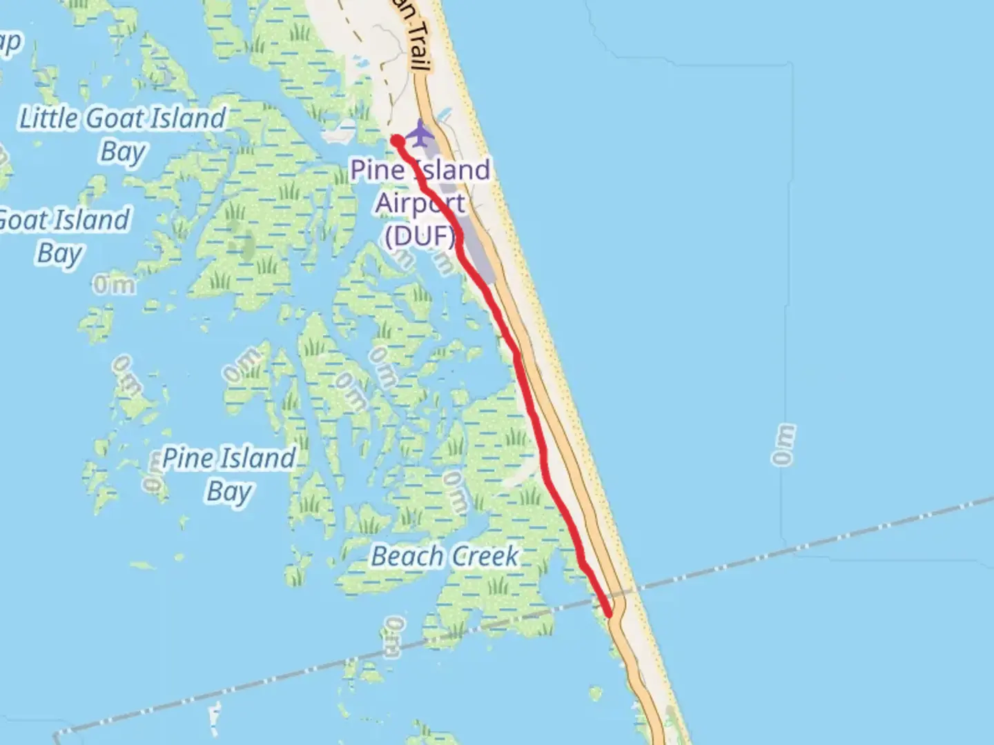 An image depicting the trail Pine Island Audubon Sanctuary Nature Trail Out and Back and its surrounding area.