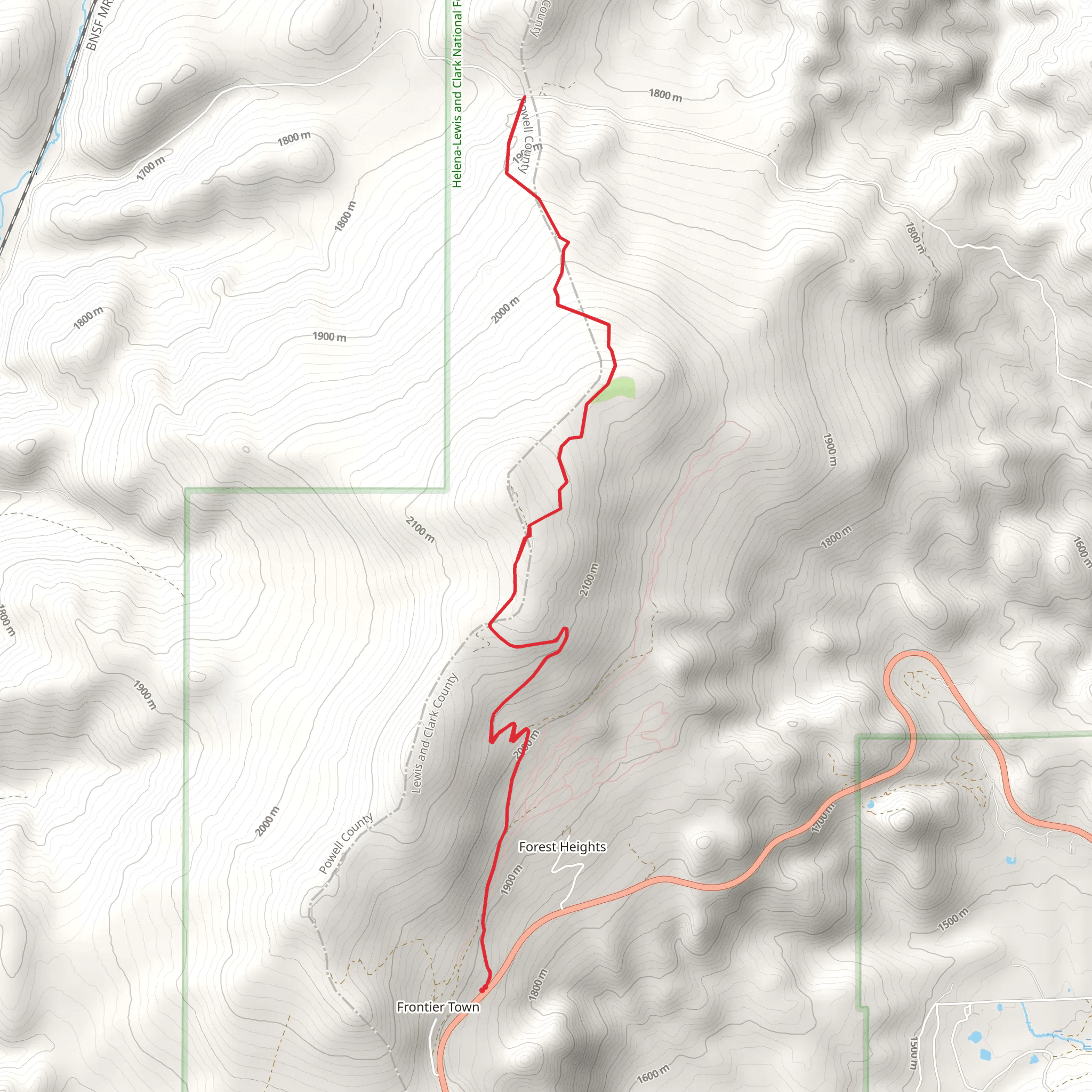 Priest Pass via CDT mobile static map