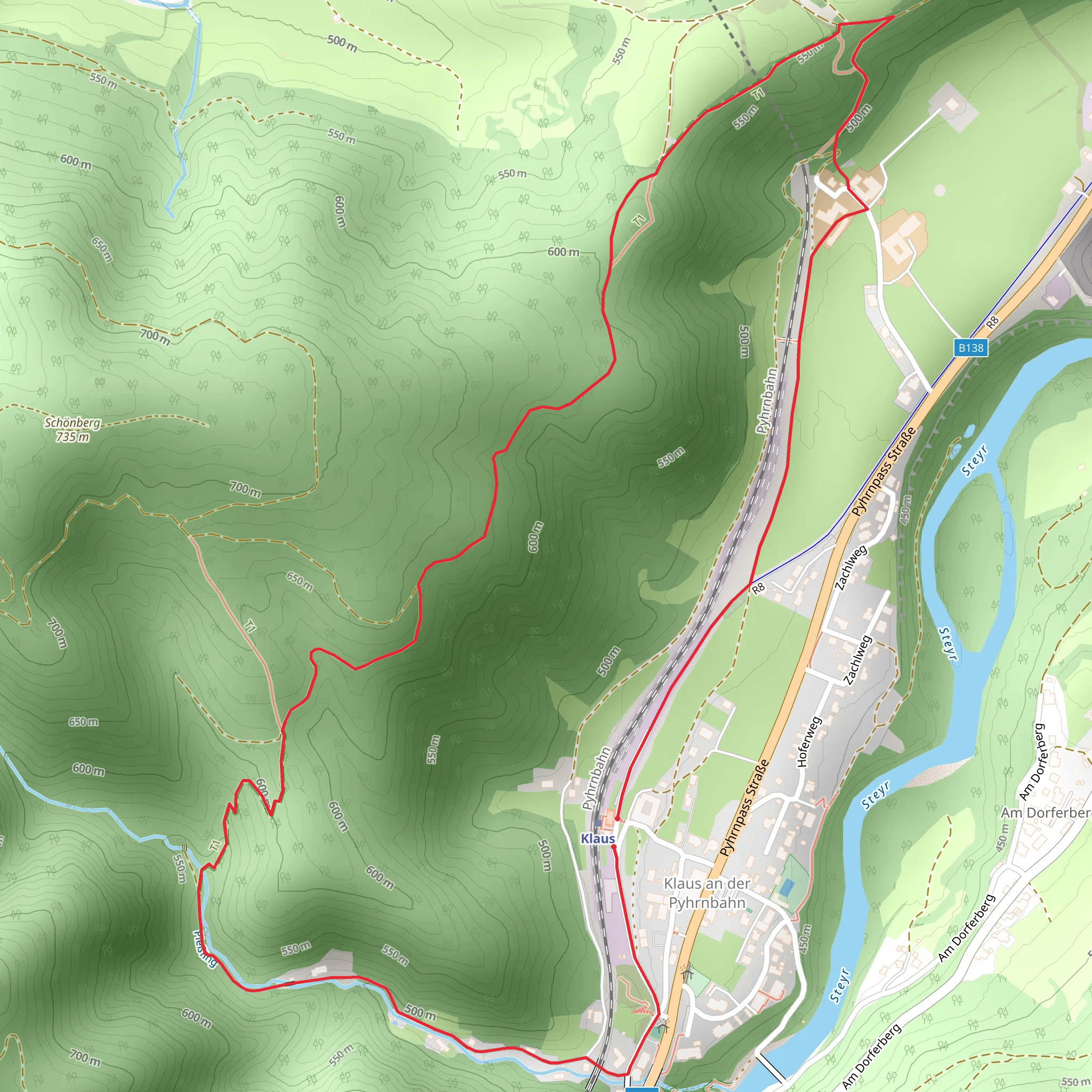 Schönberg Loop mobile static map