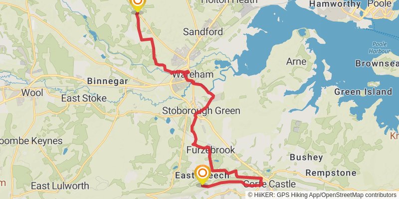 Weymouth to Newham Walk stage 3 Map