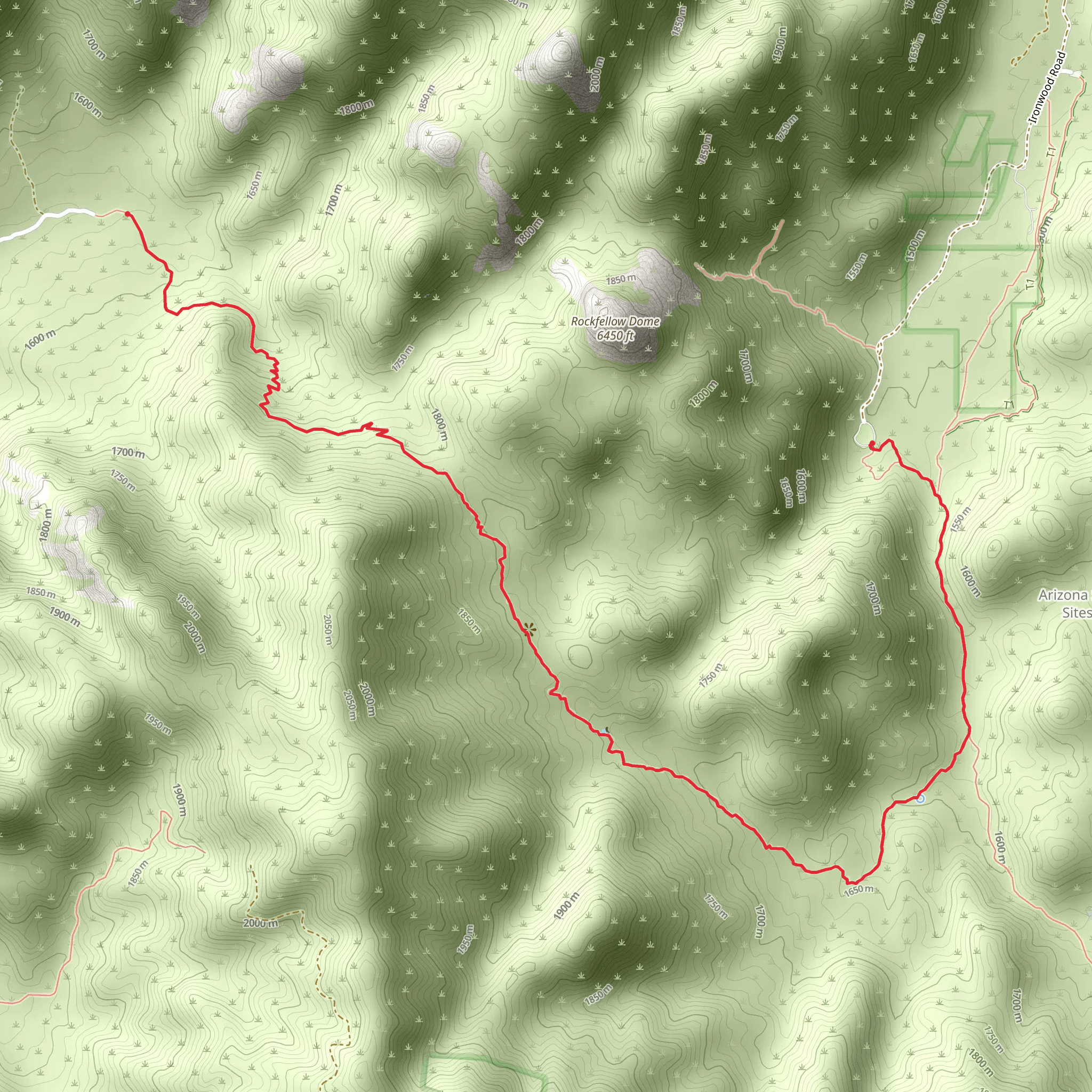 Sky Island Tranverse mobile static map