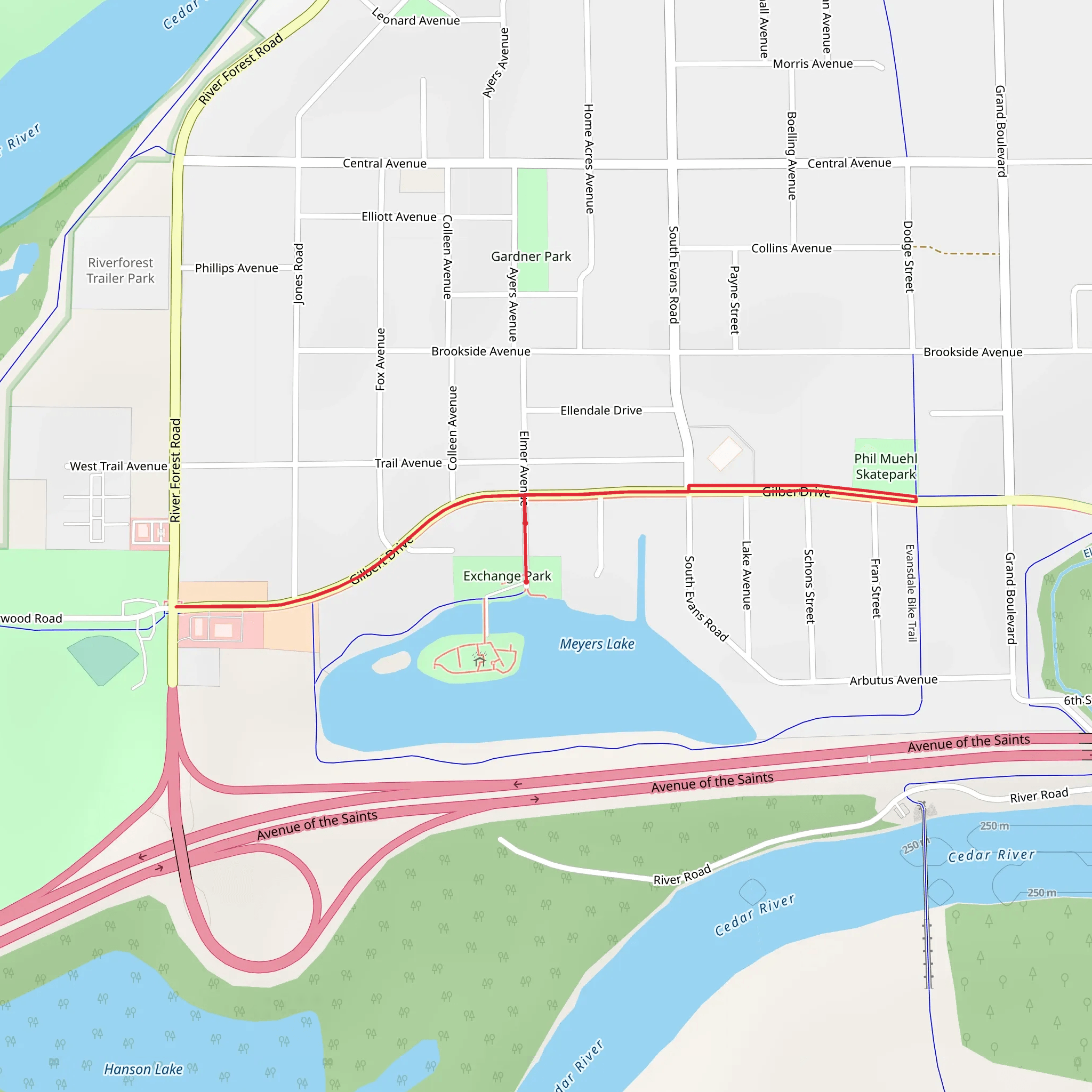 Gilbert Trail mobile static map