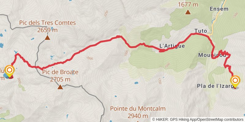 Haute Randonnée Pyrénéenne stage 36 Map