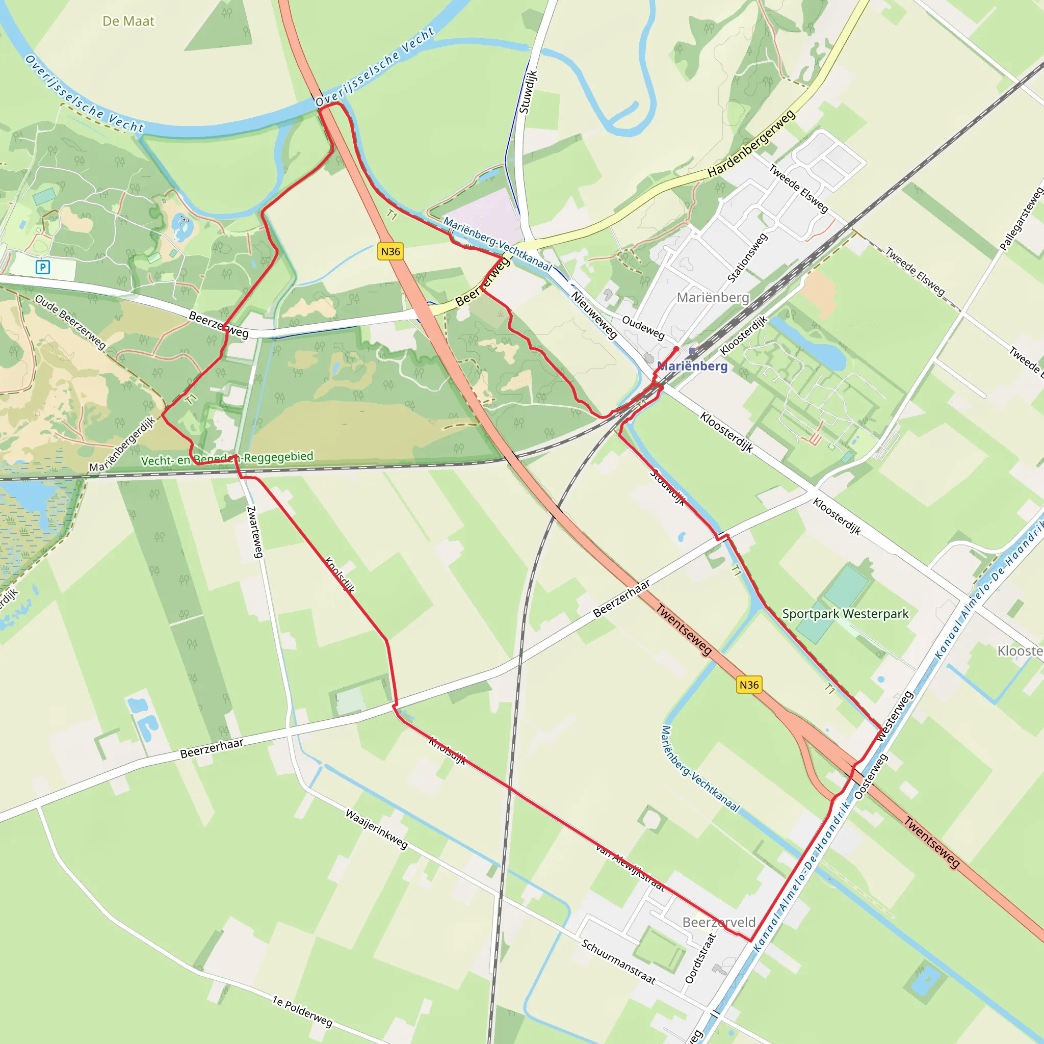 De Vierstee and Marienberg via Knolsdijk mobile static map