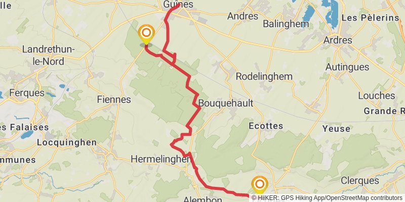 Via Francigena - France stage 3 Map