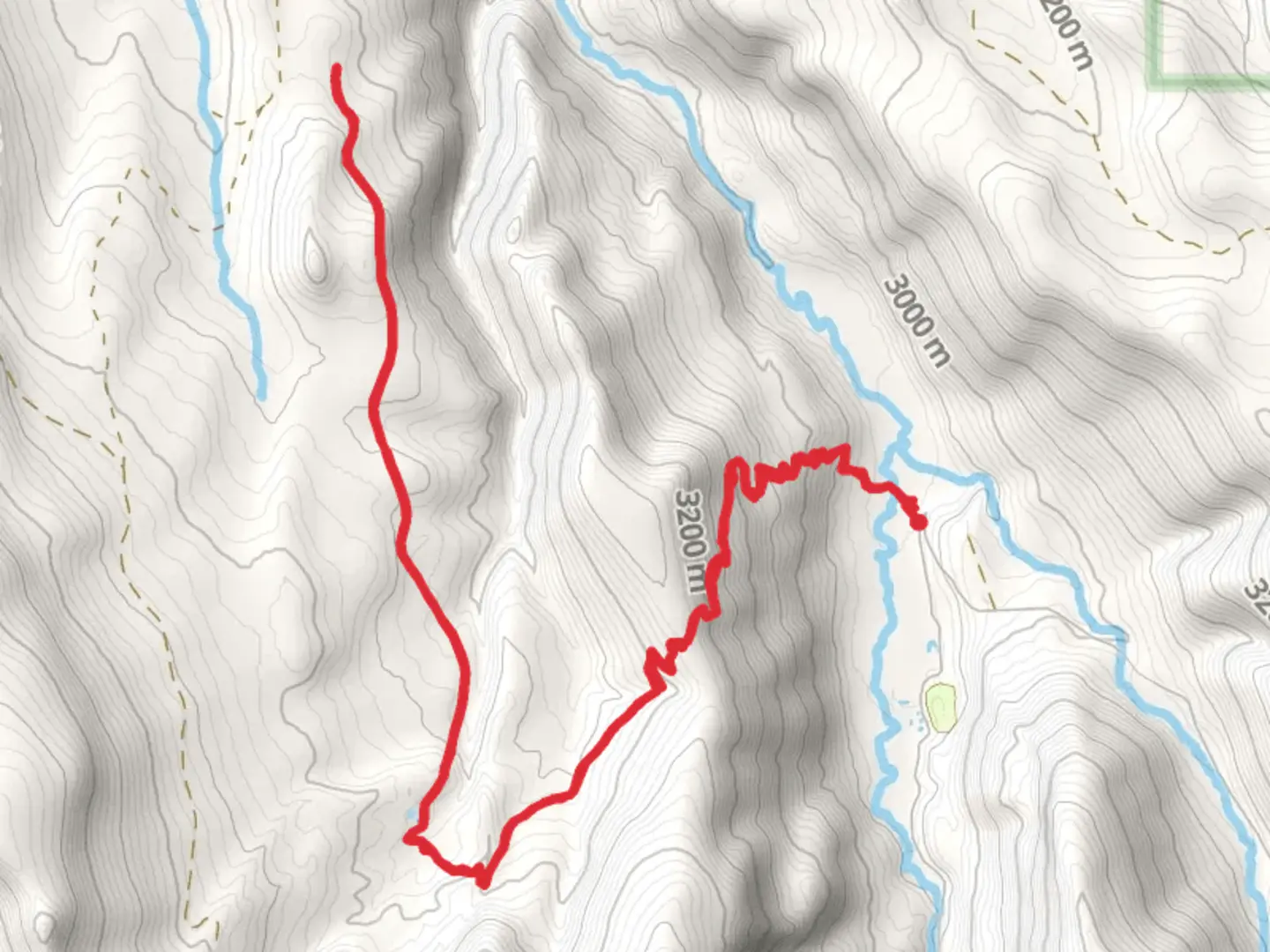 An image depicting the trail Big Park via Failes Creek Trail and its surrounding area.