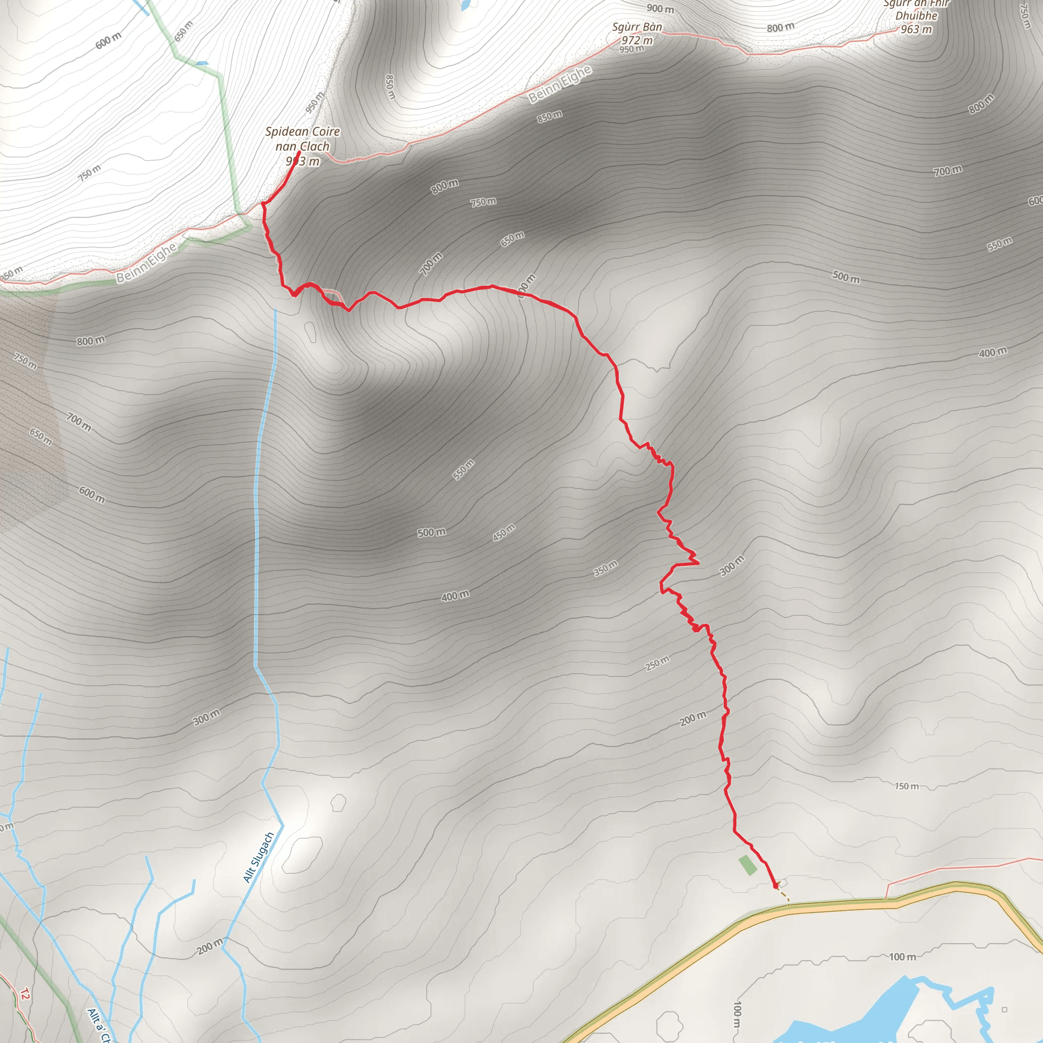 Spidean Coire nan Clach - Beinn Eighe mobile static map