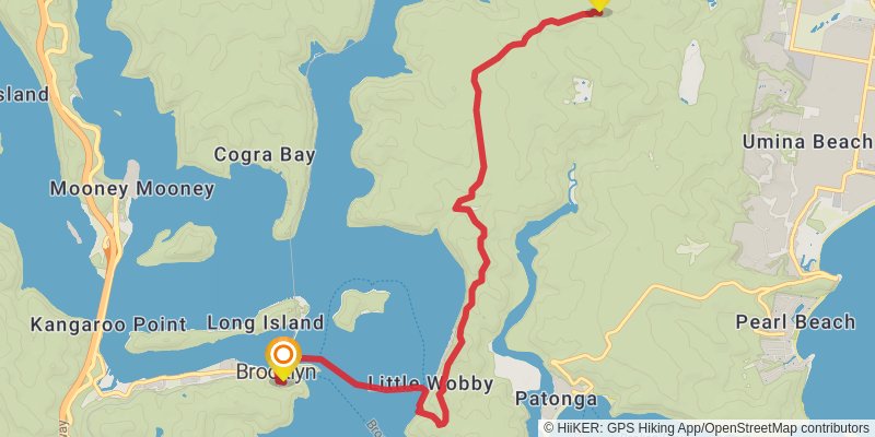 The Great North Walk alt 3 Map