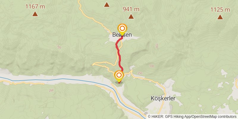 Lycian Way stage 16 Map
