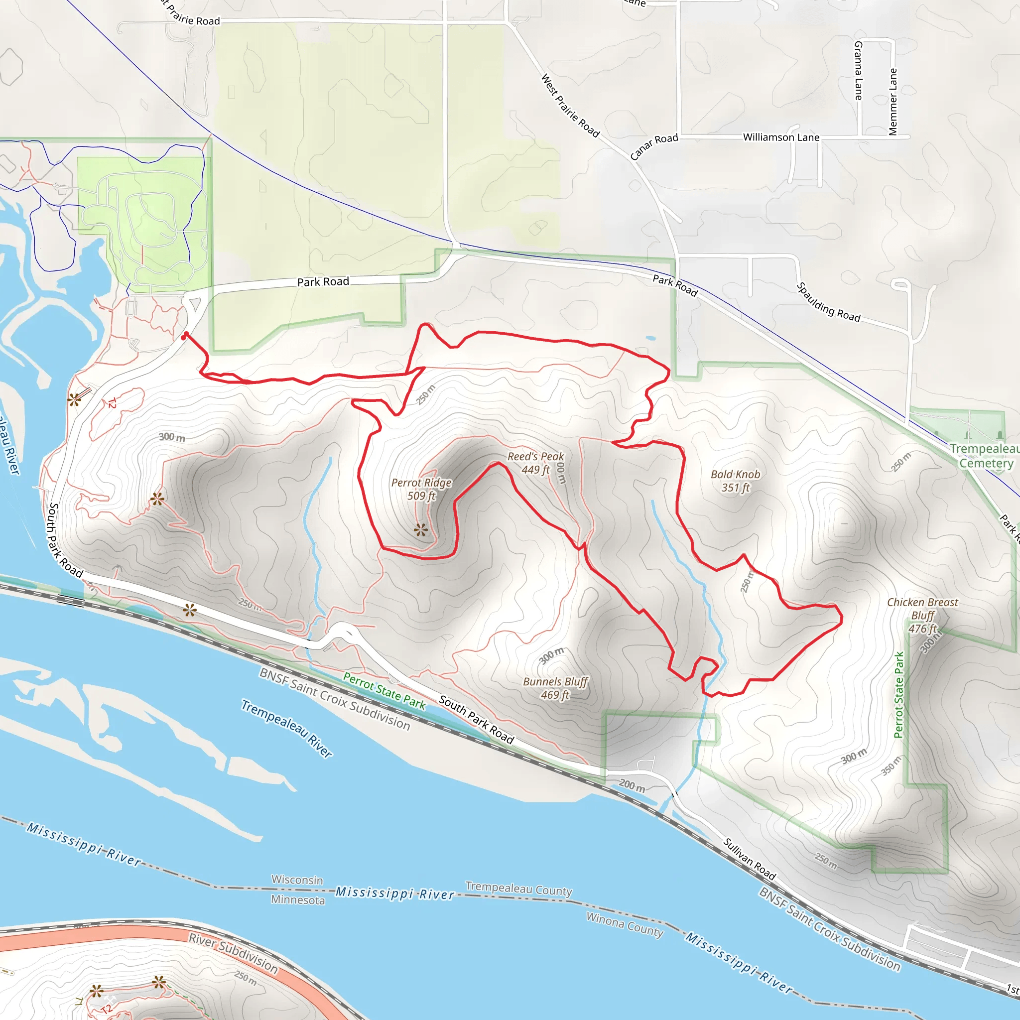 Deer Me Run, reed's Run and Sitzmark Run Loop mobile static map