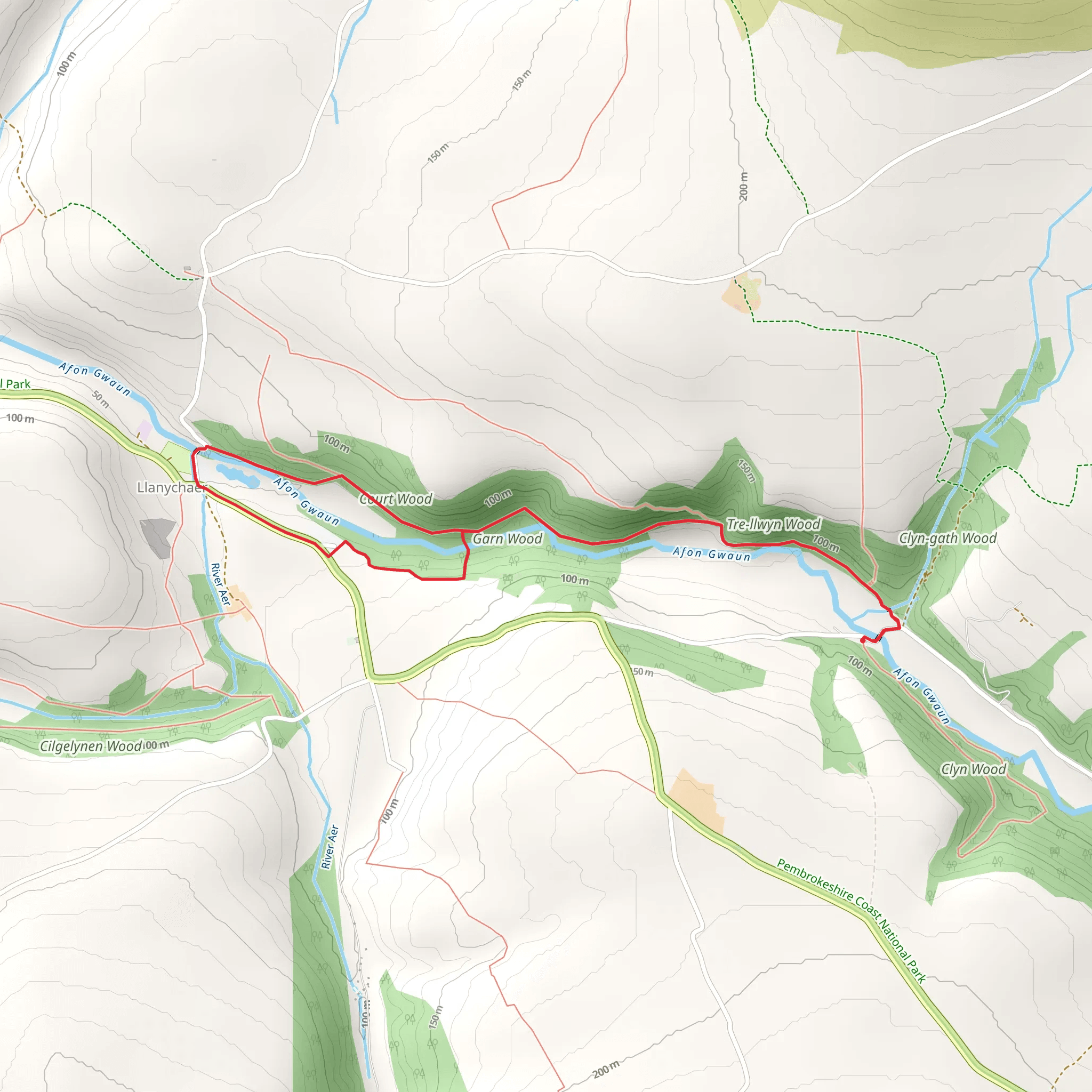 Llanychaer Path mobile static map