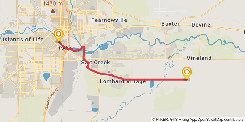 American Discovery Trail South Route - Colorado stage 13 Map