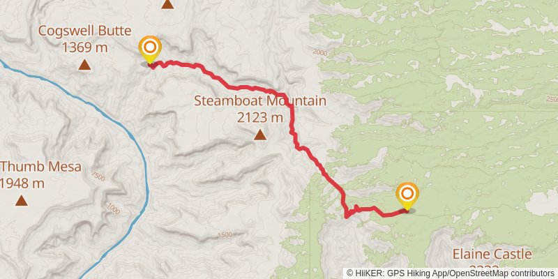 Hayduke Trail stage 63 Map