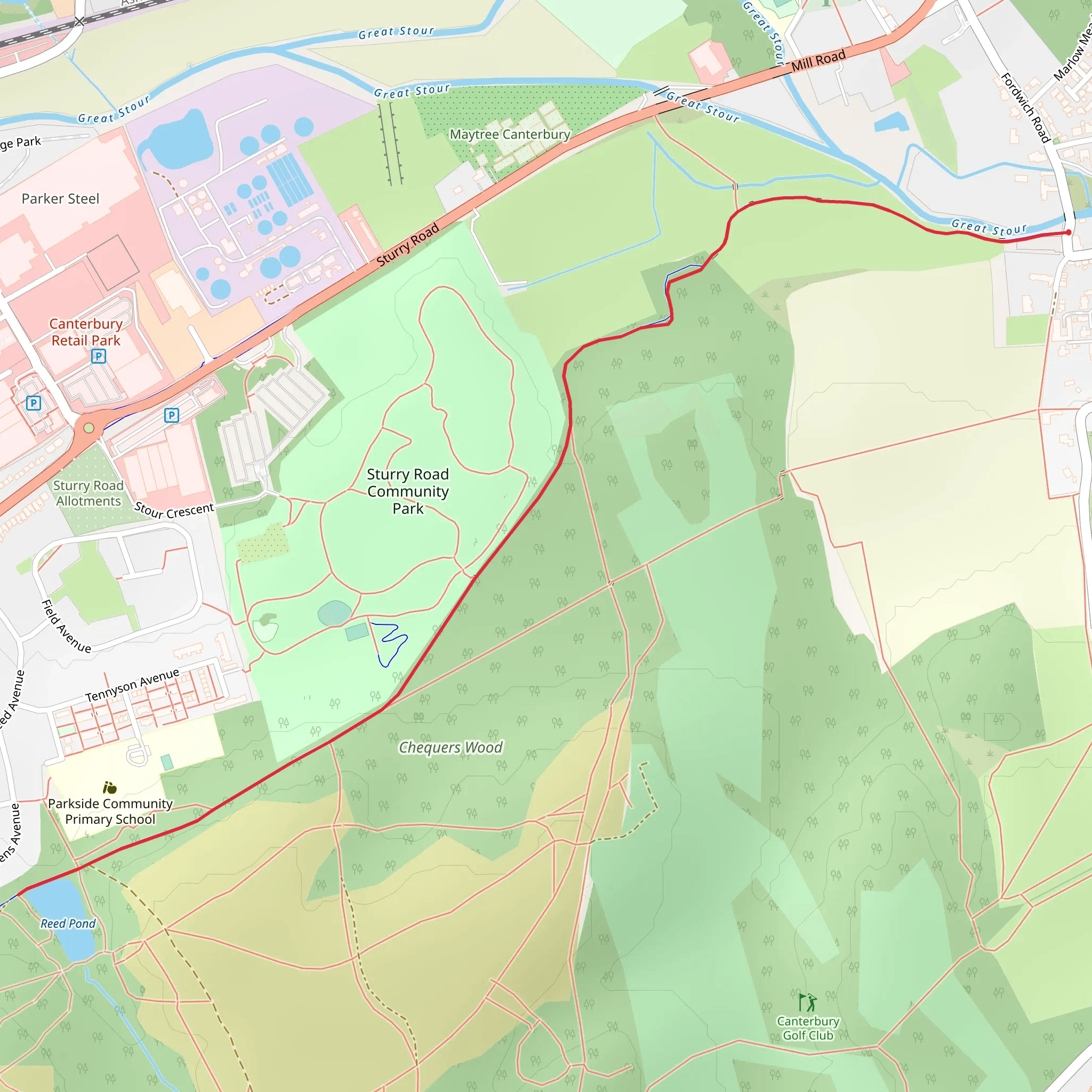 Reed Pond Walk mobile static map