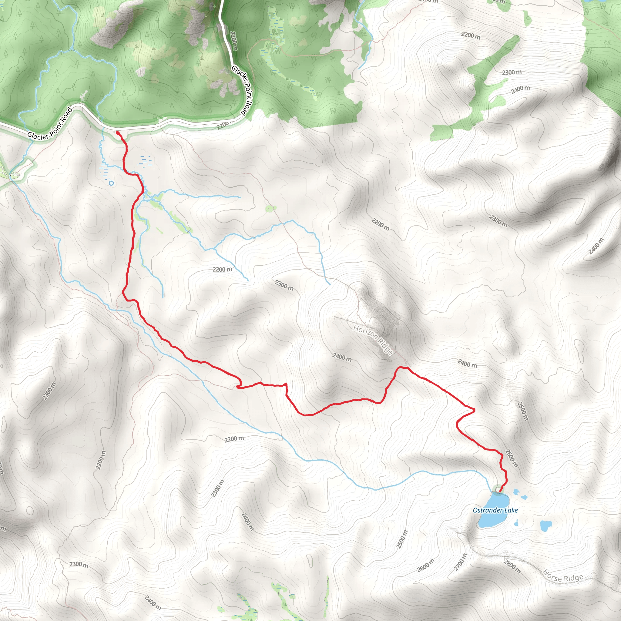 Ostrander Lake Trail mobile static map