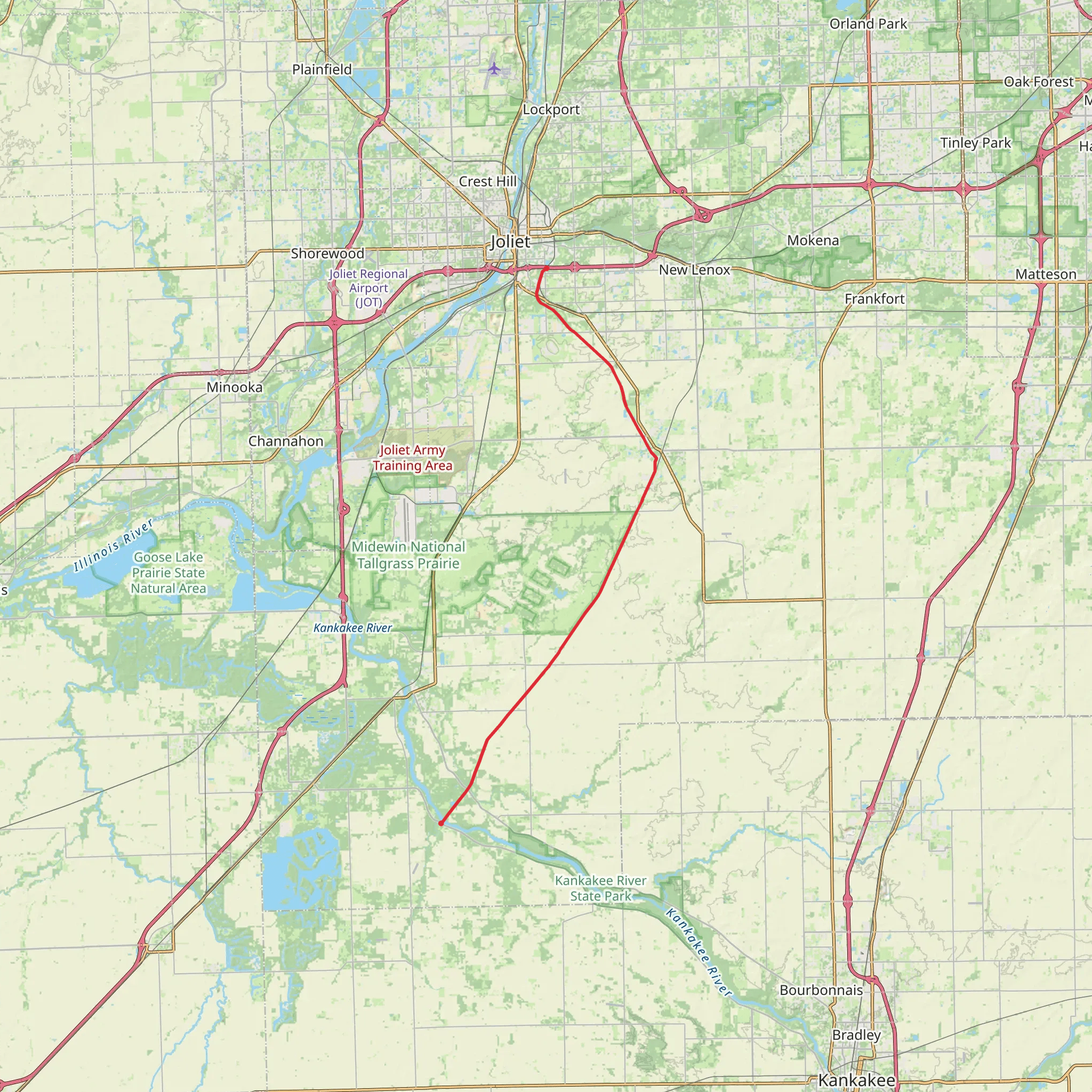 Wauponsee Glacial Trail mobile static map