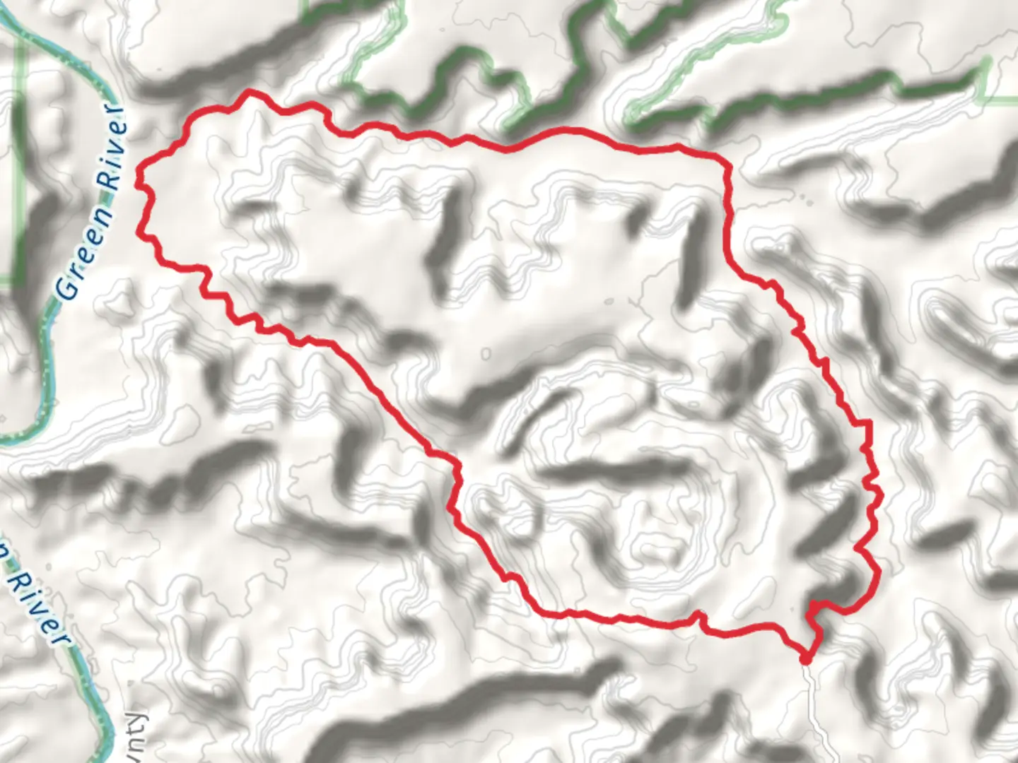 An image depicting the trail Trail Canyon and Syncline Loop Trail and its surrounding area.