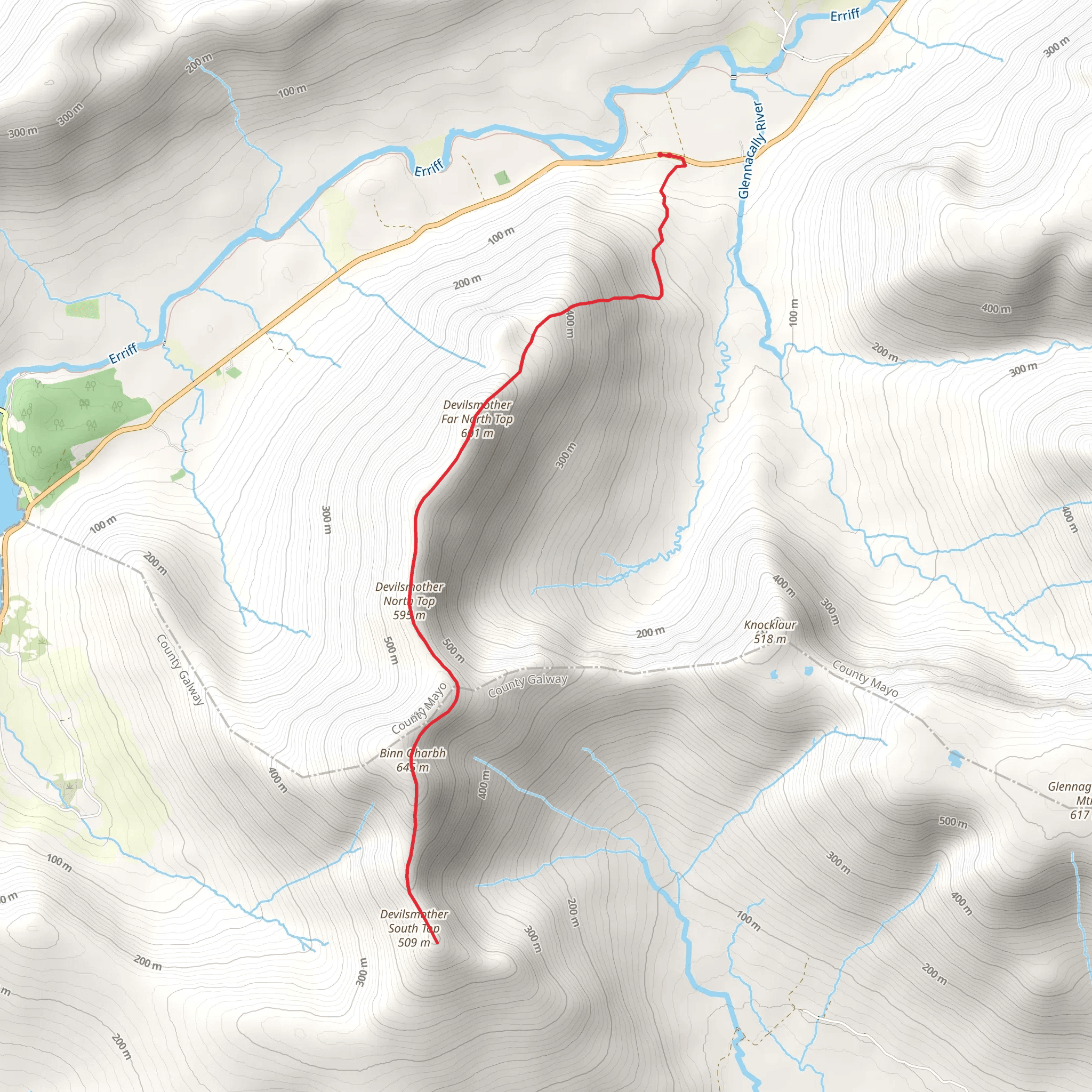 Devilsmother from Glennacally mobile static map