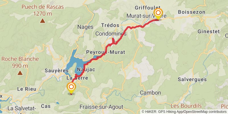 Via Tolosana stage 15 Map
