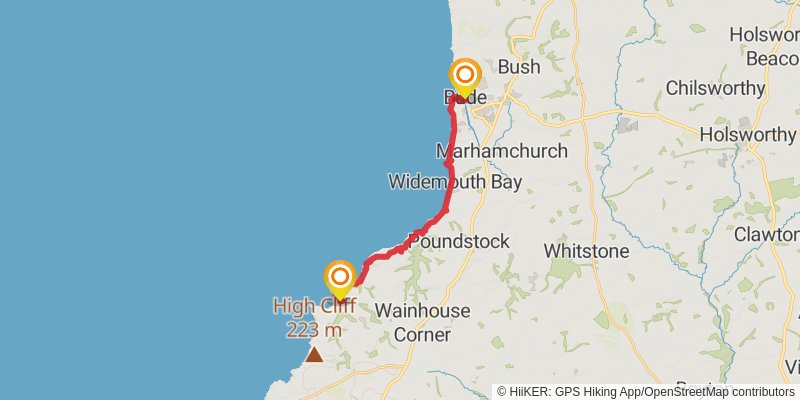 Cornwall Coast Path stage 2 Map