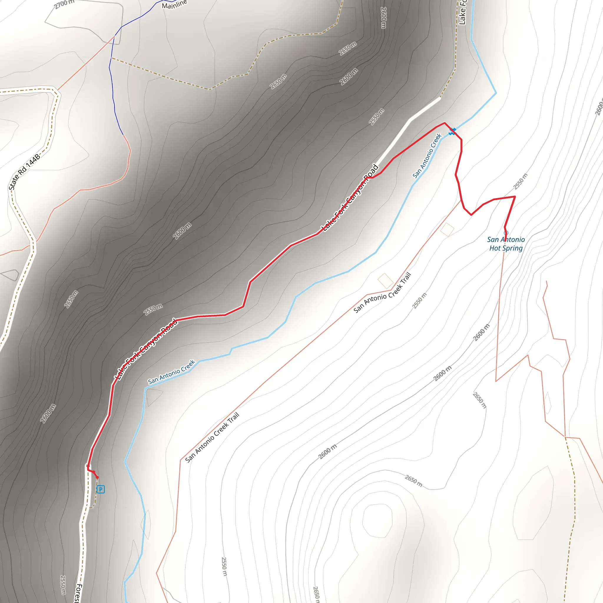 Lake Fork Canyon Road mobile static map