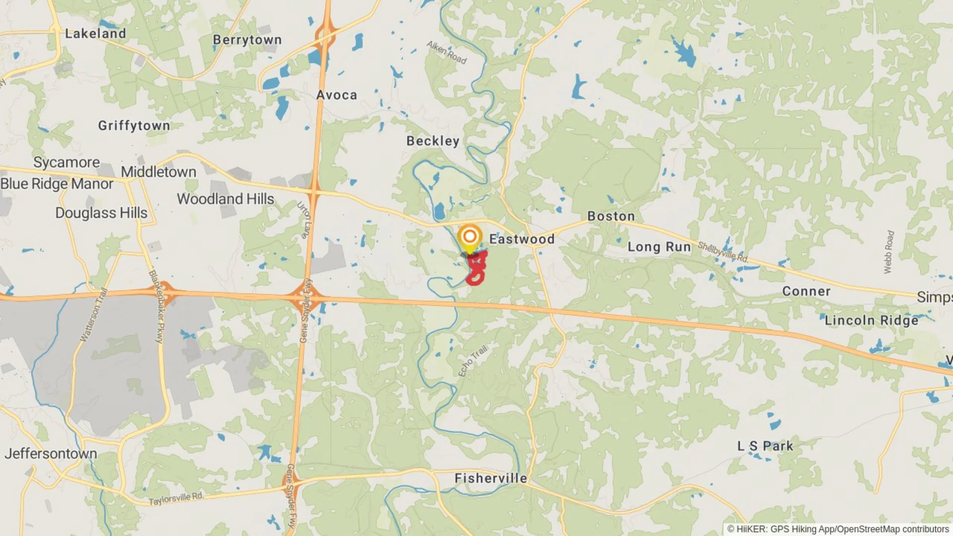 An image depicting the trail Coppiced Woods Loop Trail and its surrounding area.