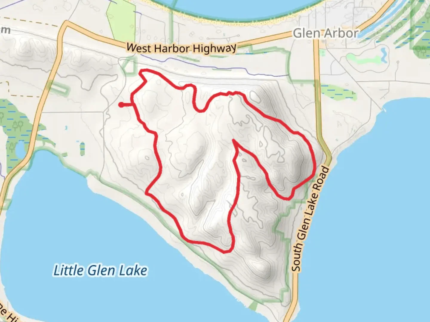 An image depicting the trail Alligator Hill Loop Trail and its surrounding area.