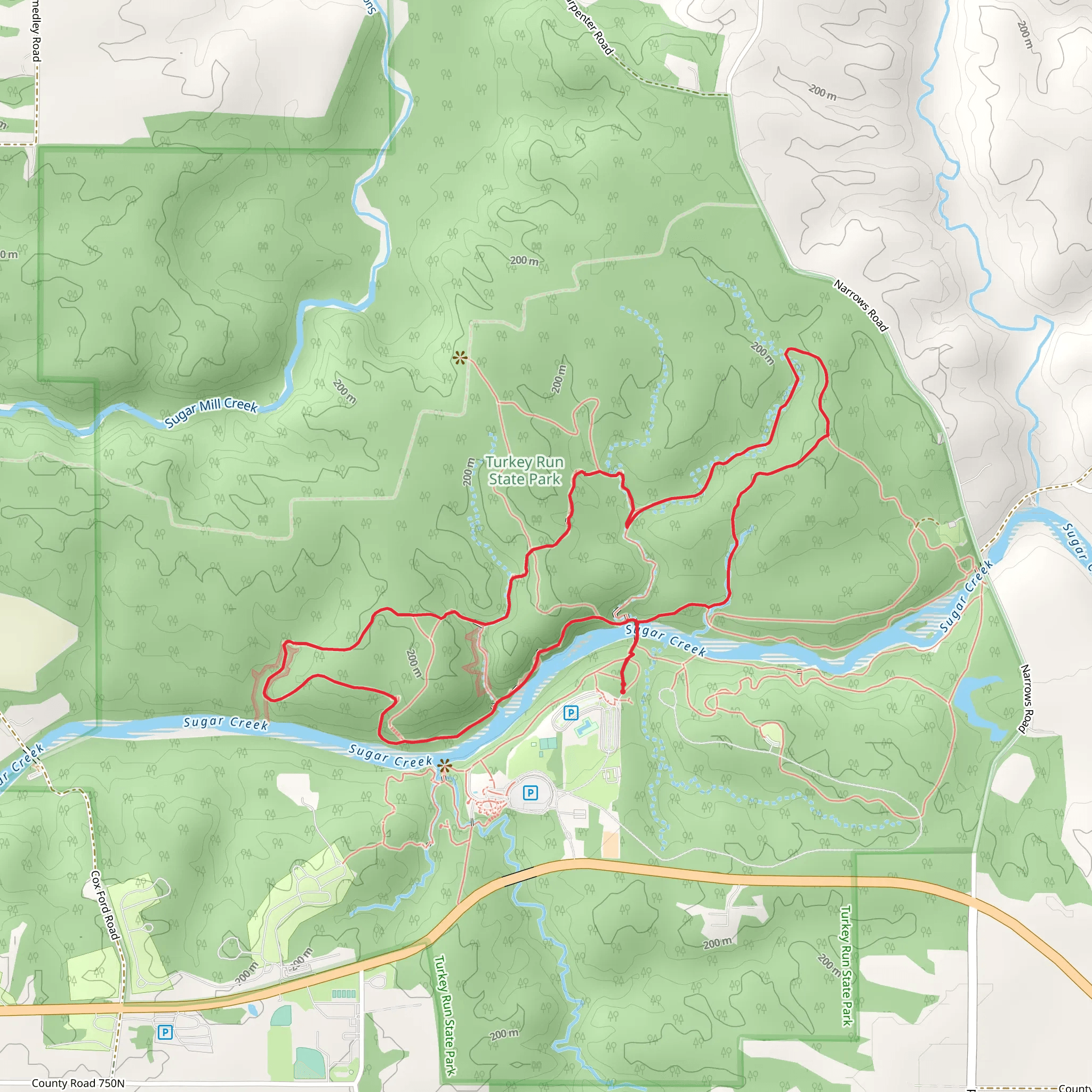Rocky Hollow Loop mobile static map